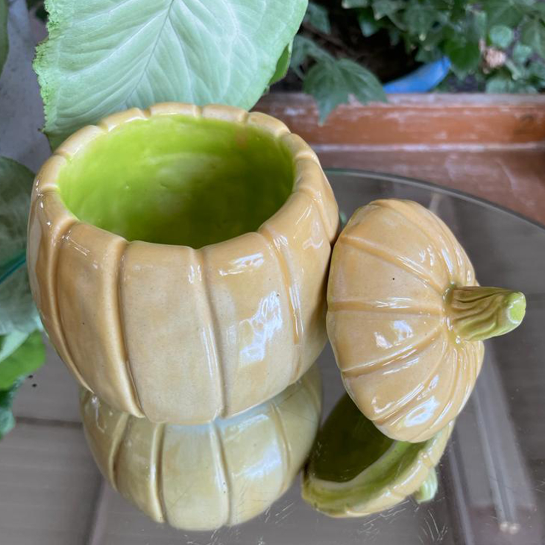 Pumpkin bowl with lid
