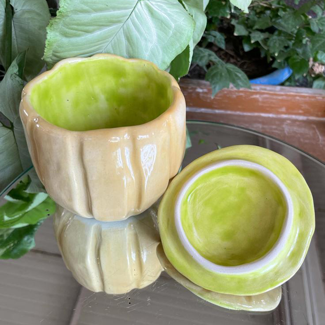 Pumpkin bowl with lid