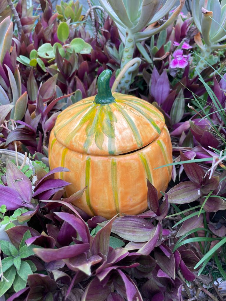 Pumpkin bowl with lid