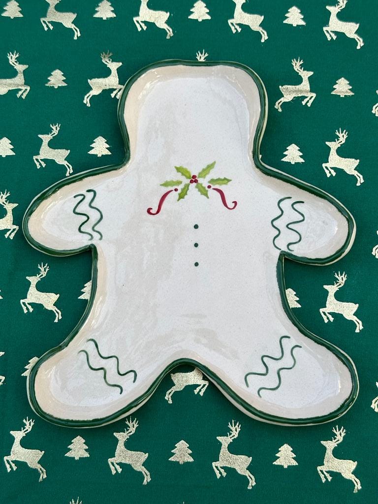 Green plate(ginger bread men)