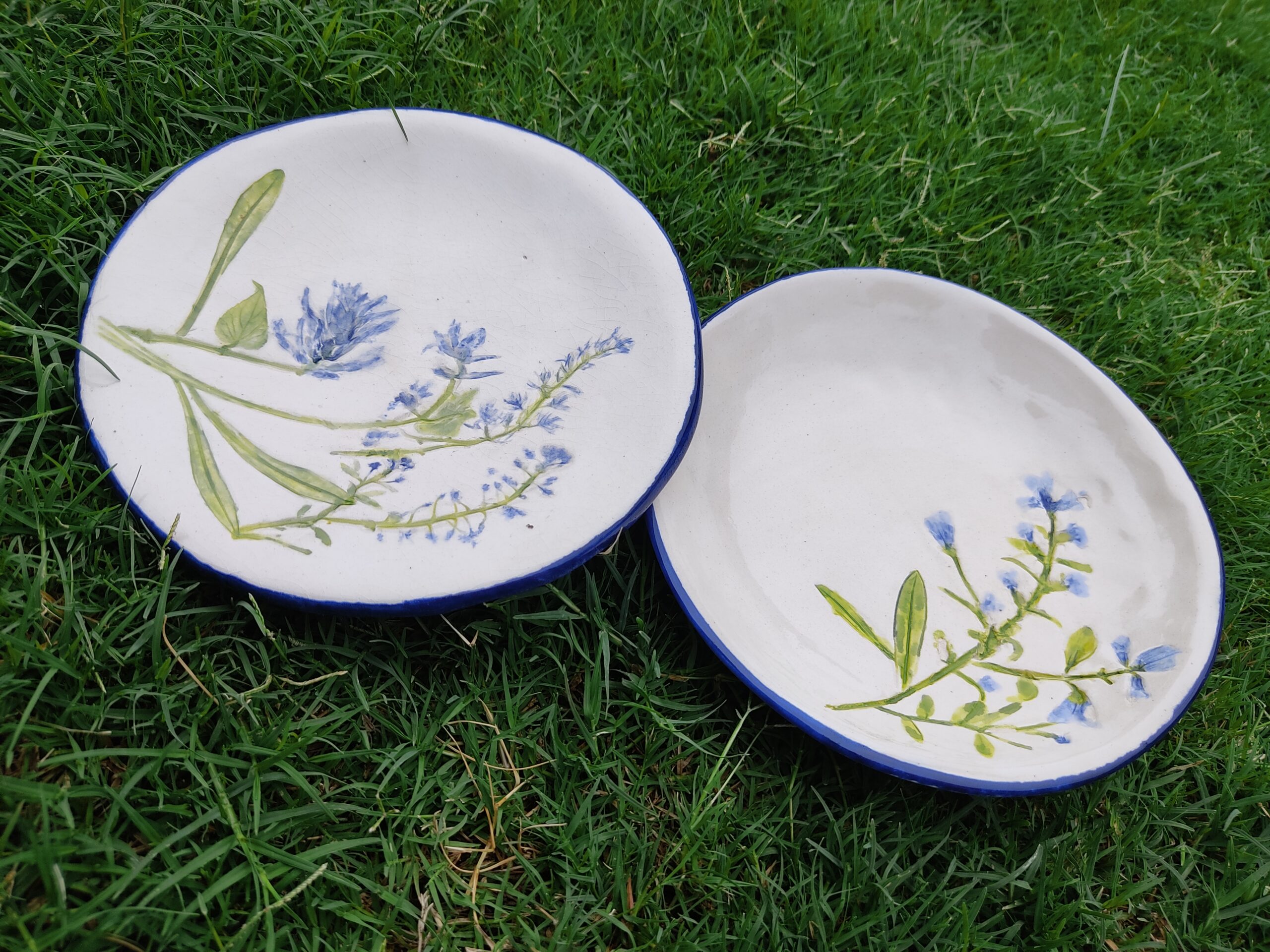 Blue floral ceramic set