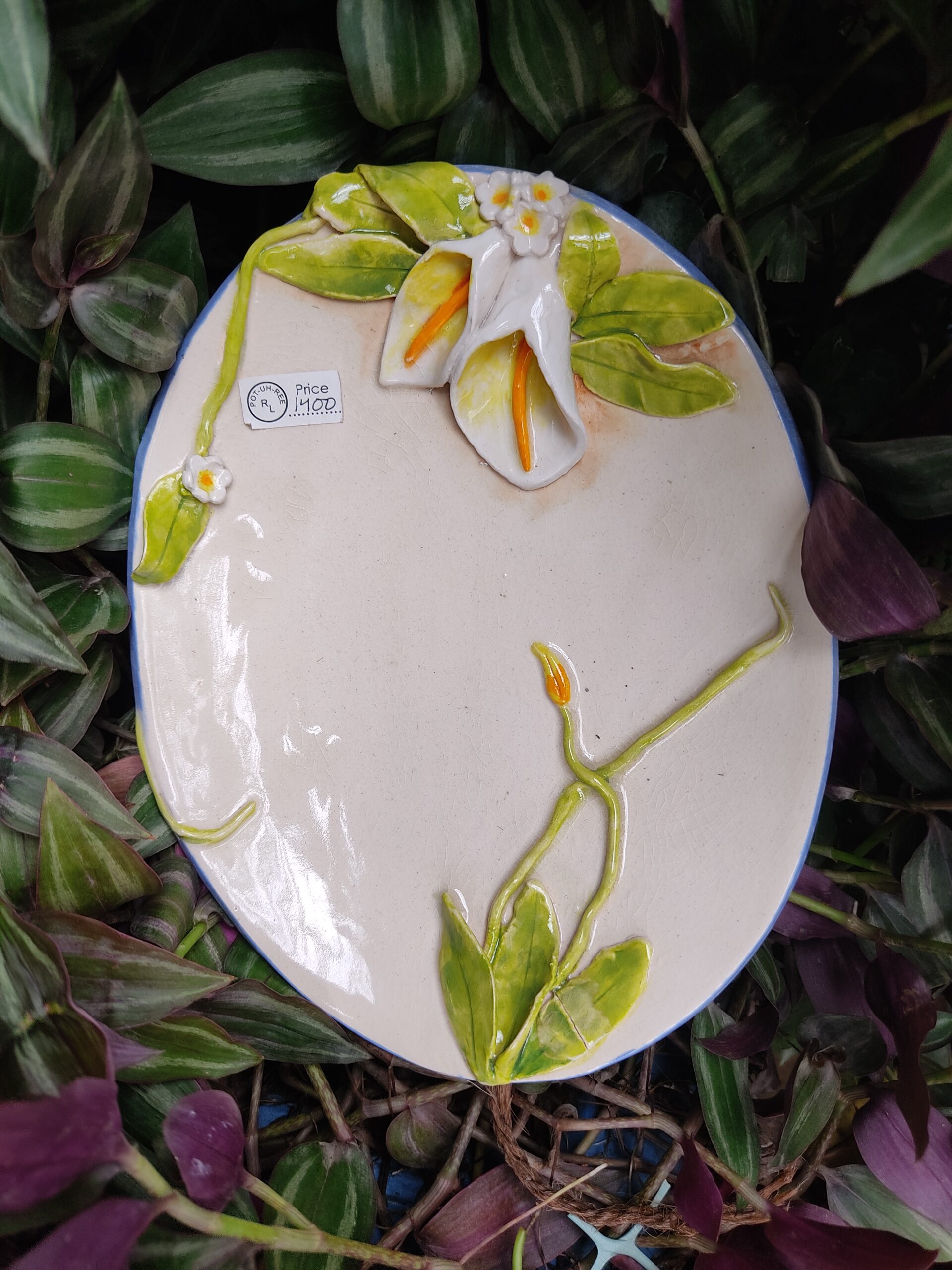 Calla lilly plate