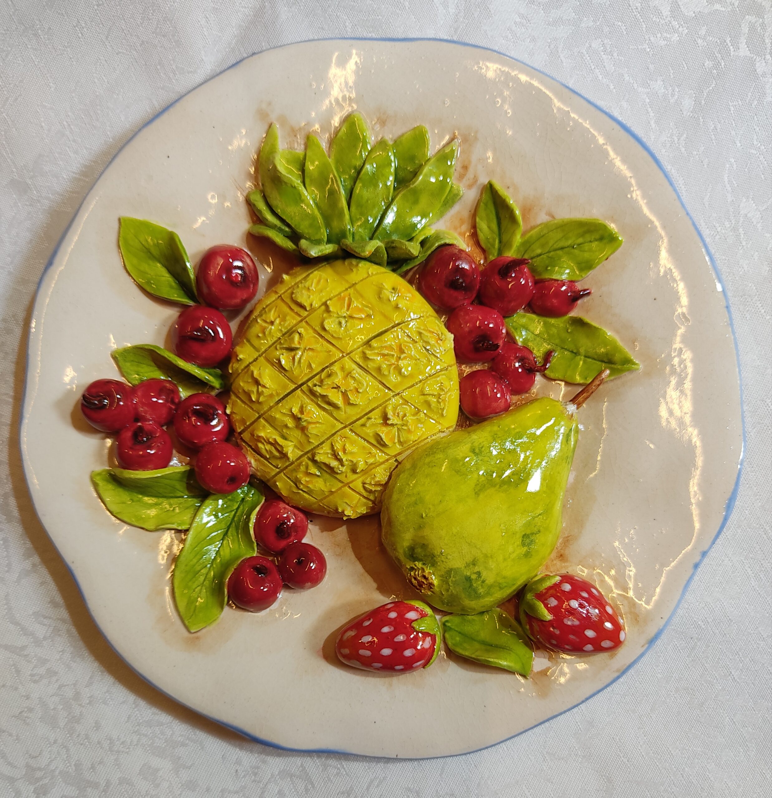 3D garden plate (pineapple)