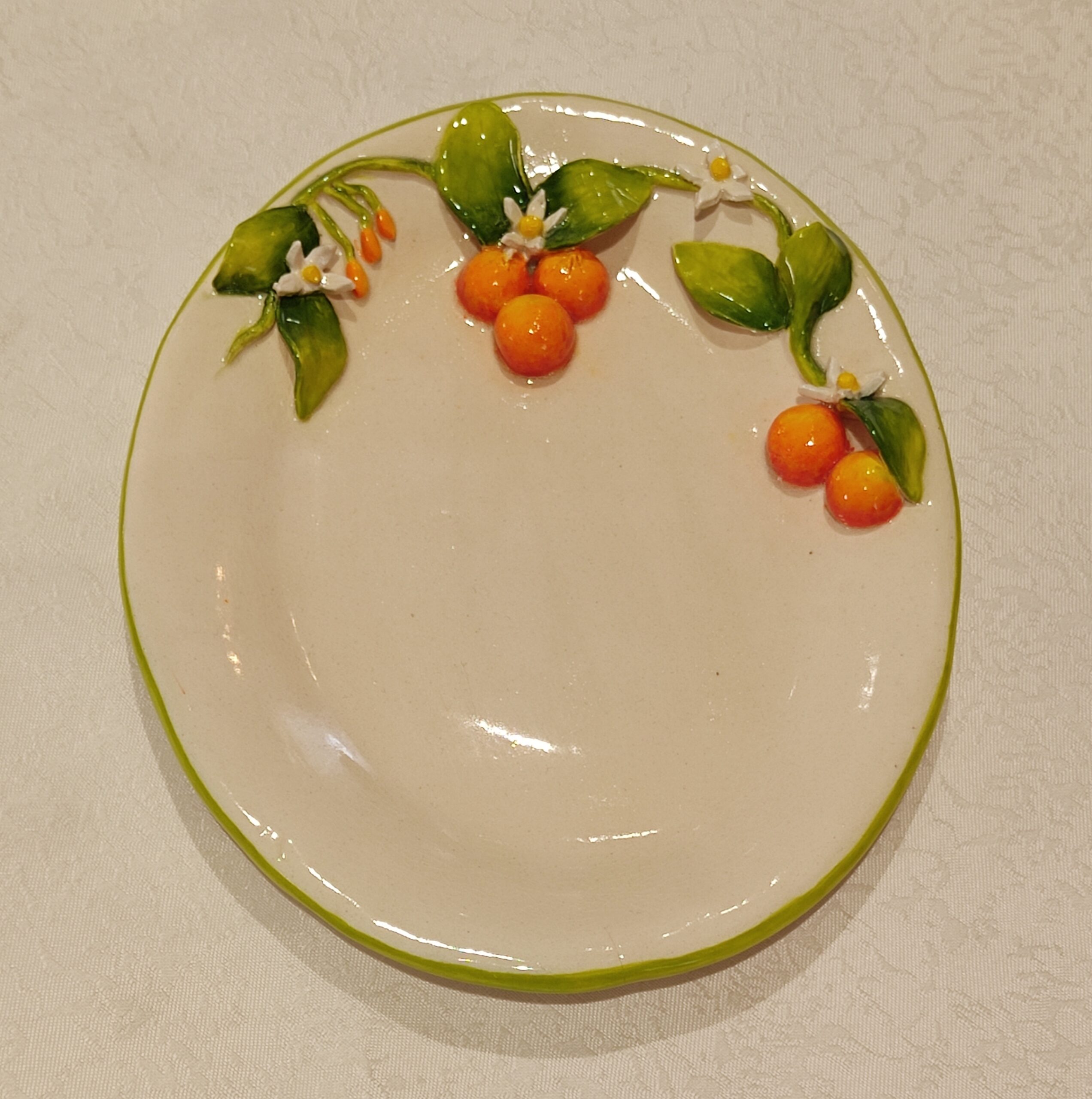 Oval orange plate