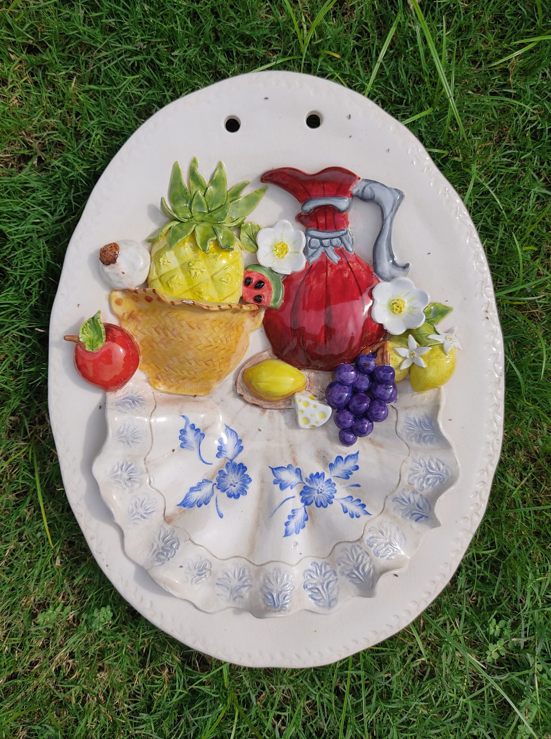 Oval big 3d garden plate