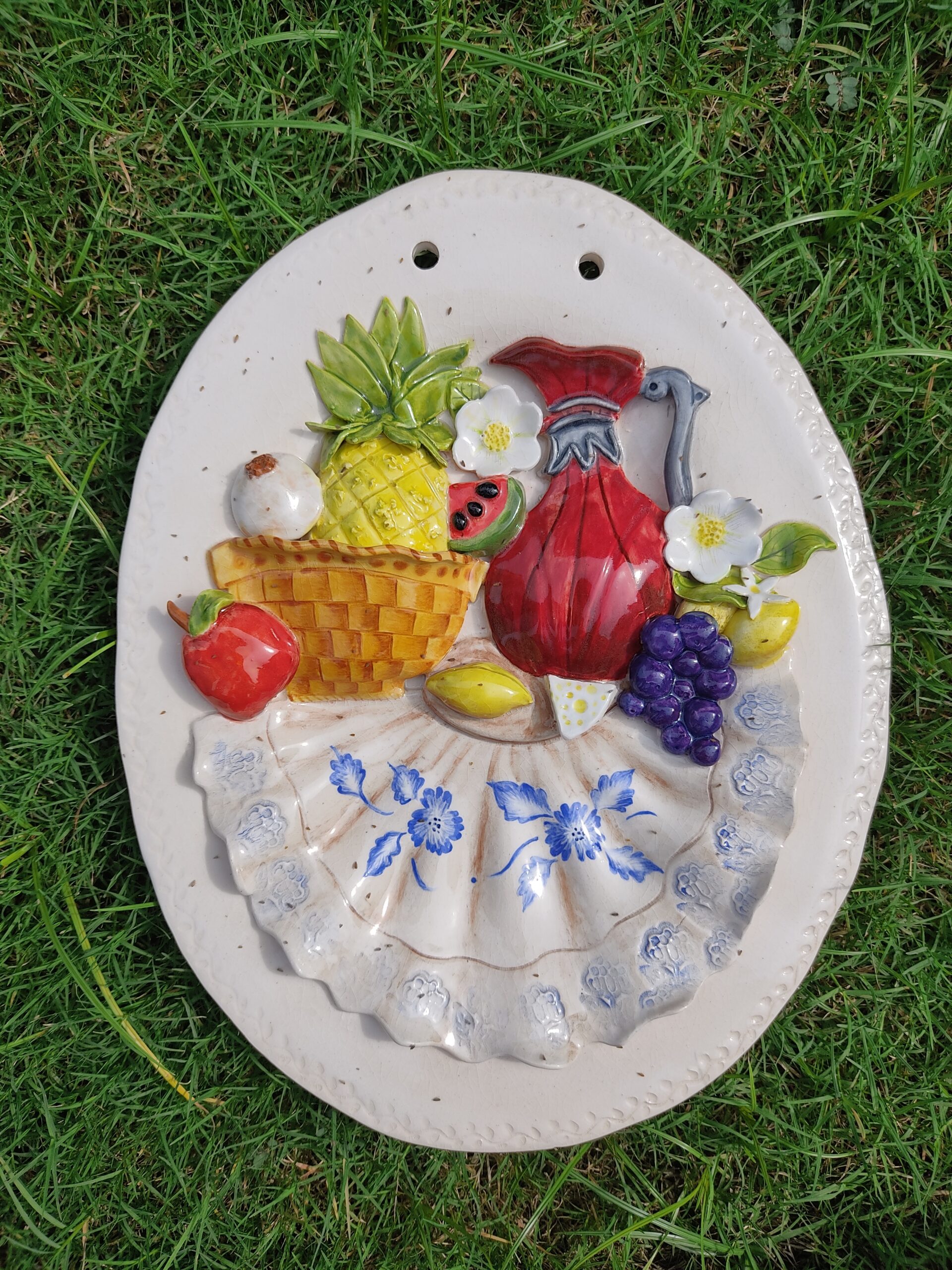 3d oval garden plate