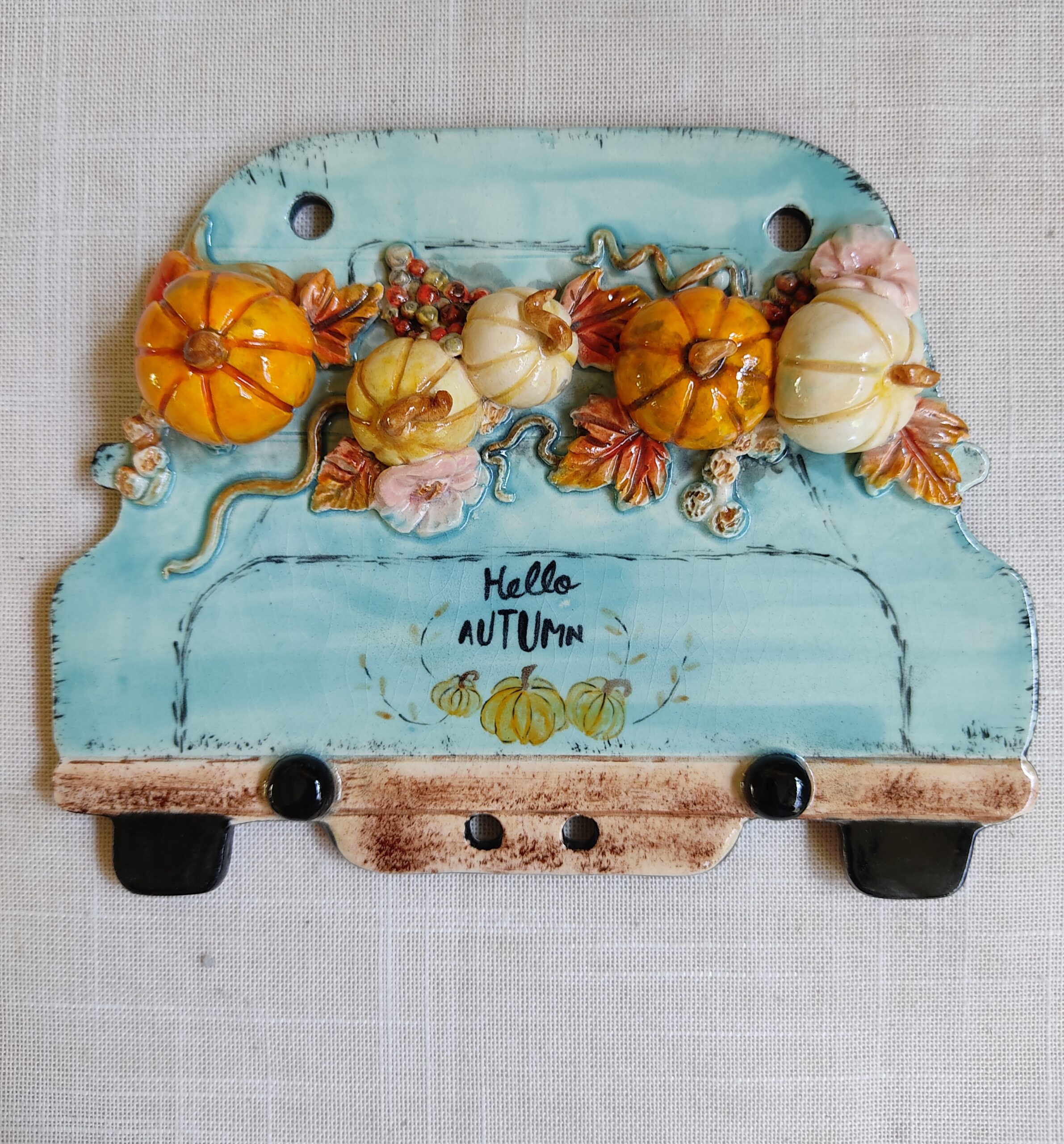 Pumpkin car (wall hanging)