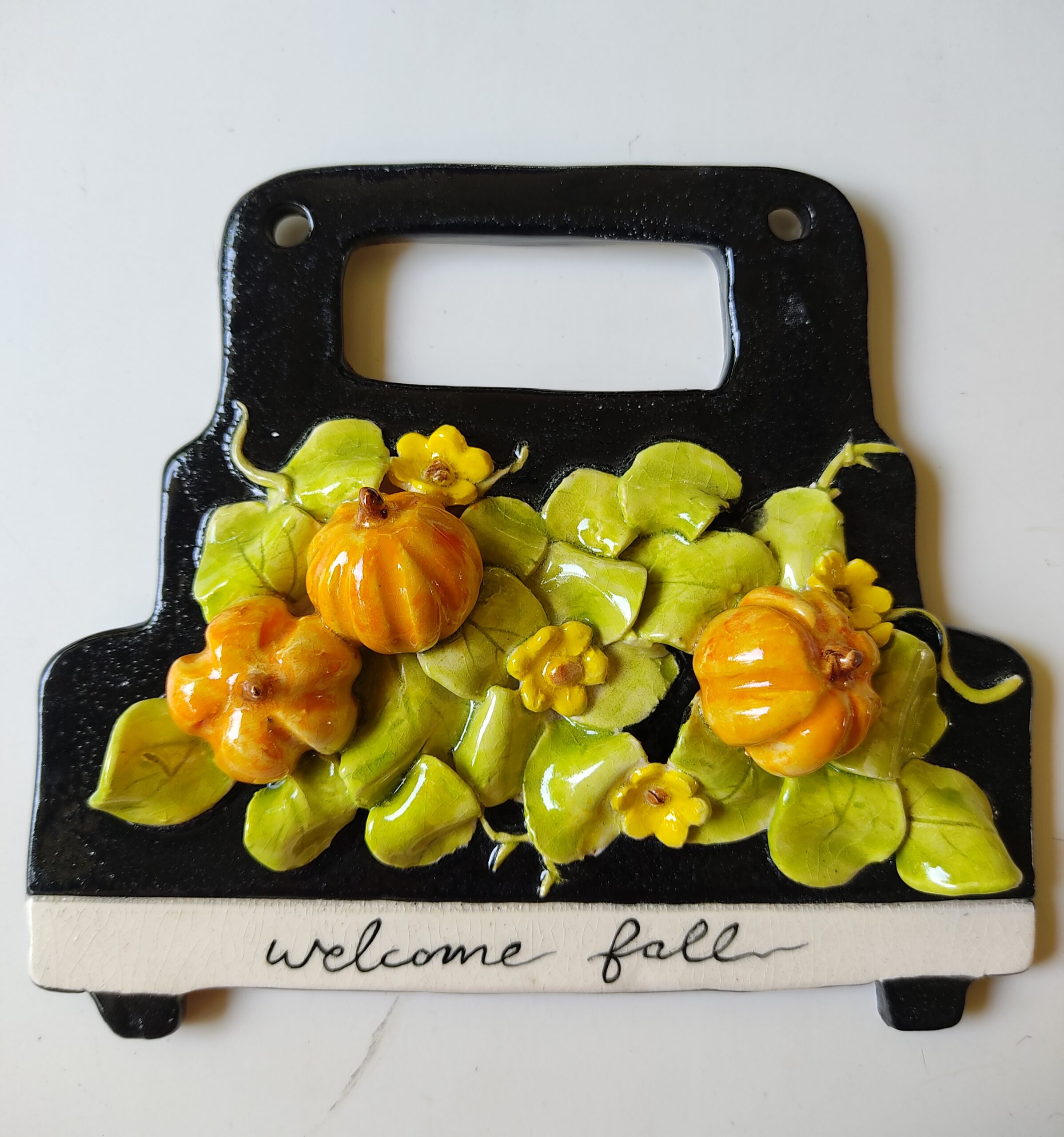 Black pumpkin car(wall hanging)
