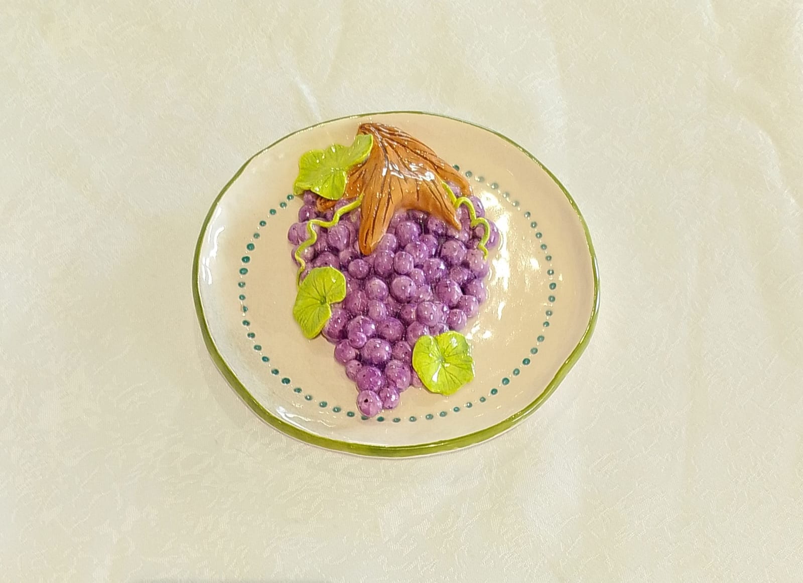 3d grapes wall hanging plate