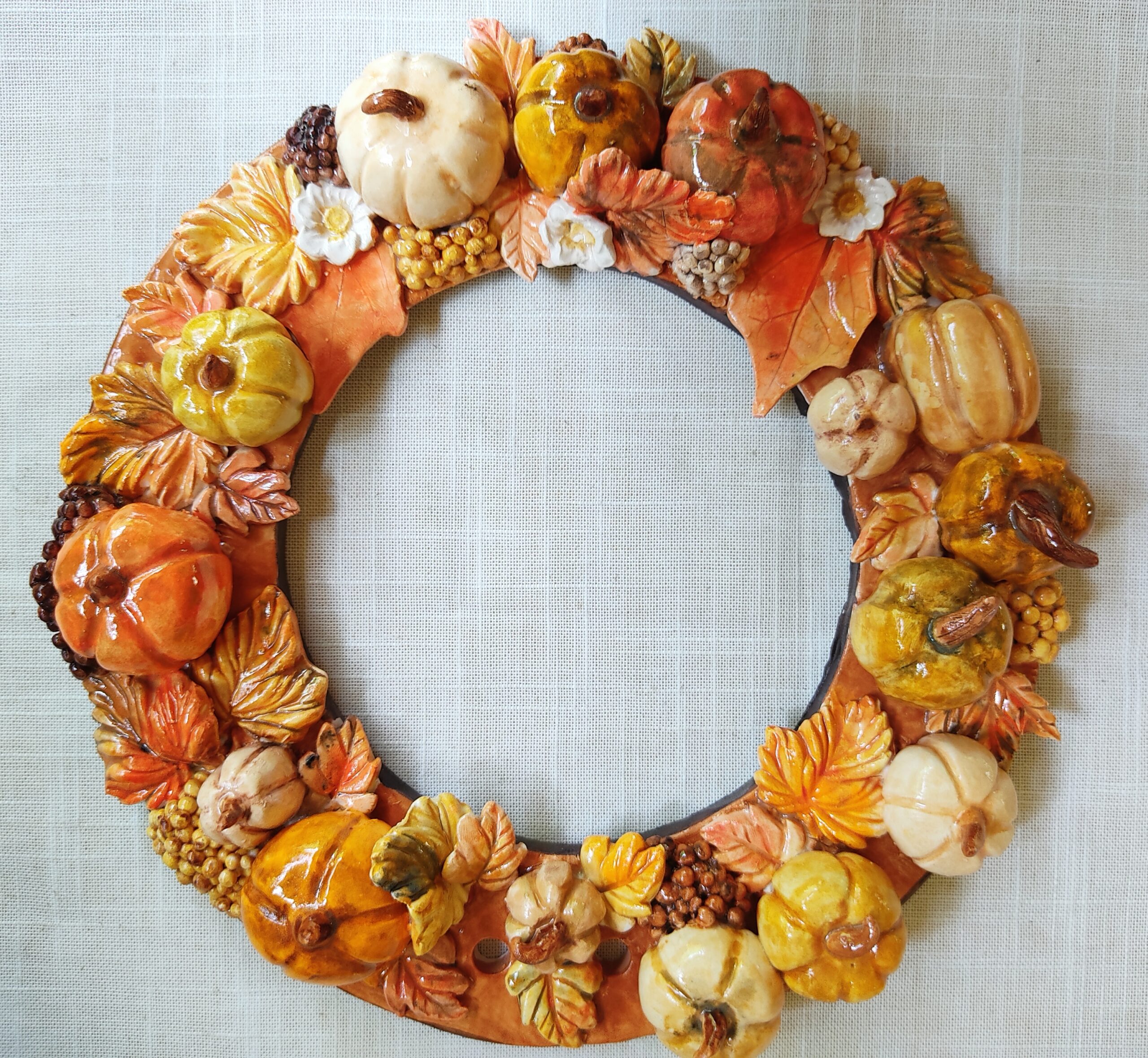 Big pumpkin wreath