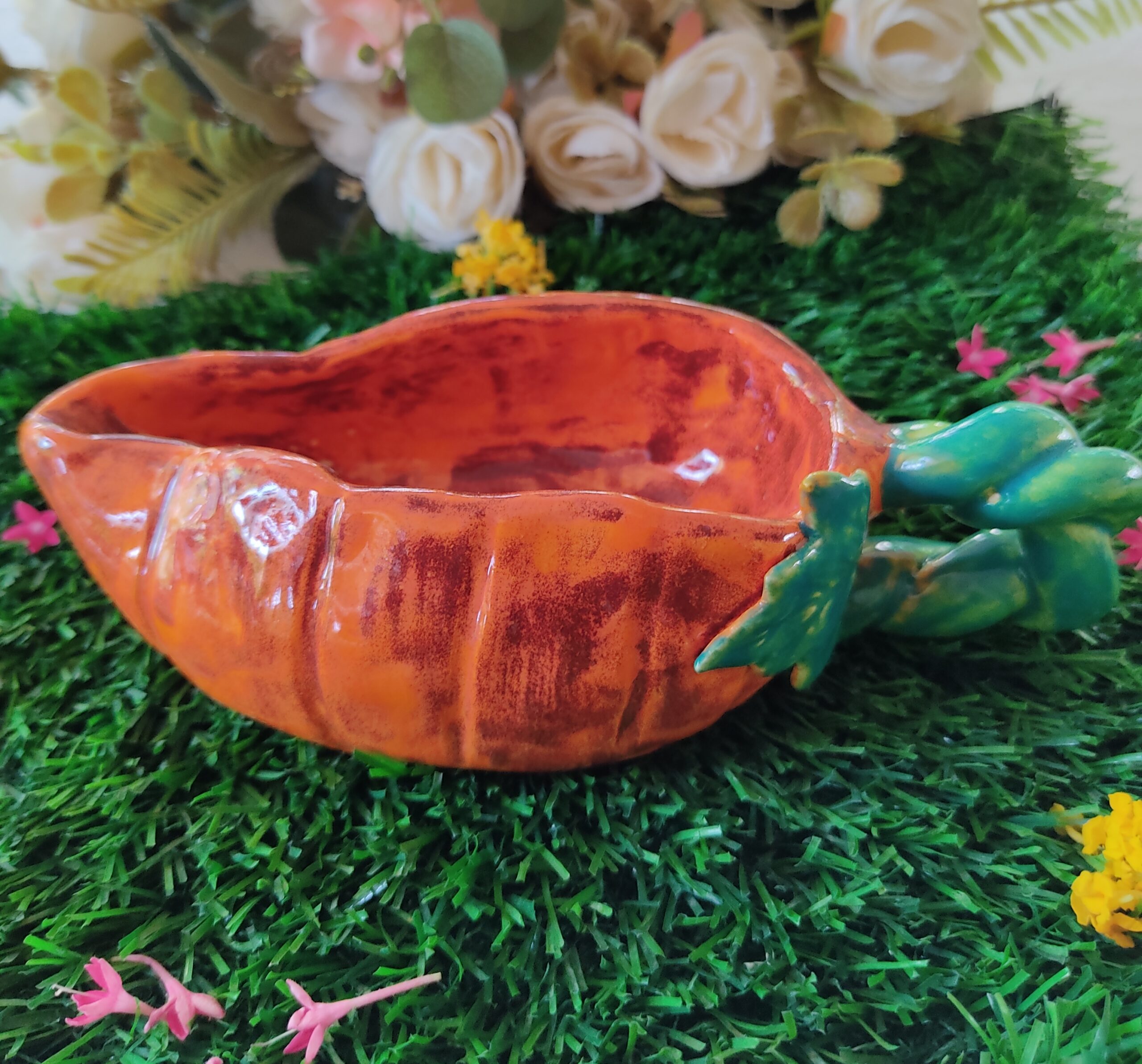 Aqua/orange pumpkin jug(small)