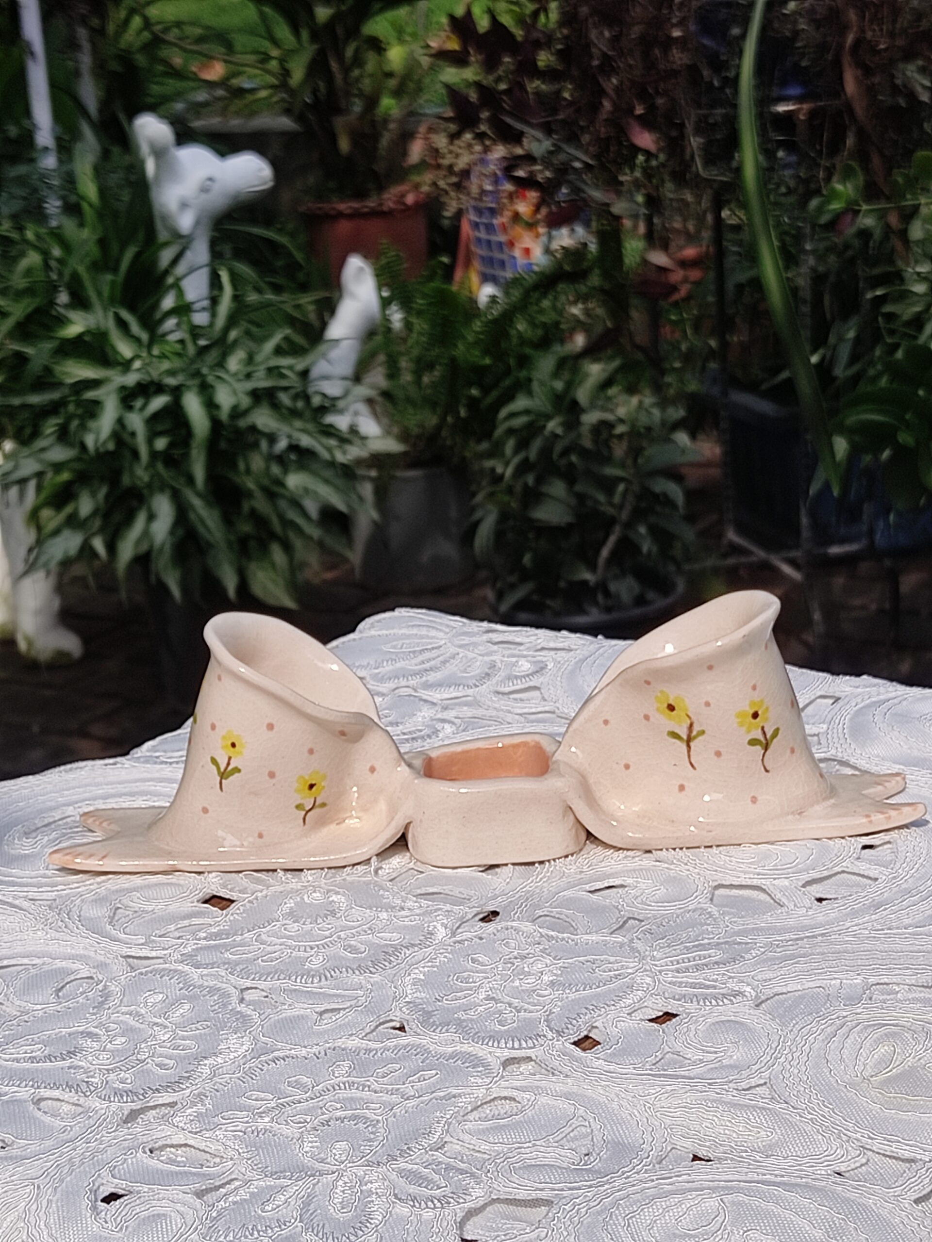 Bow candle holder (sunflower)