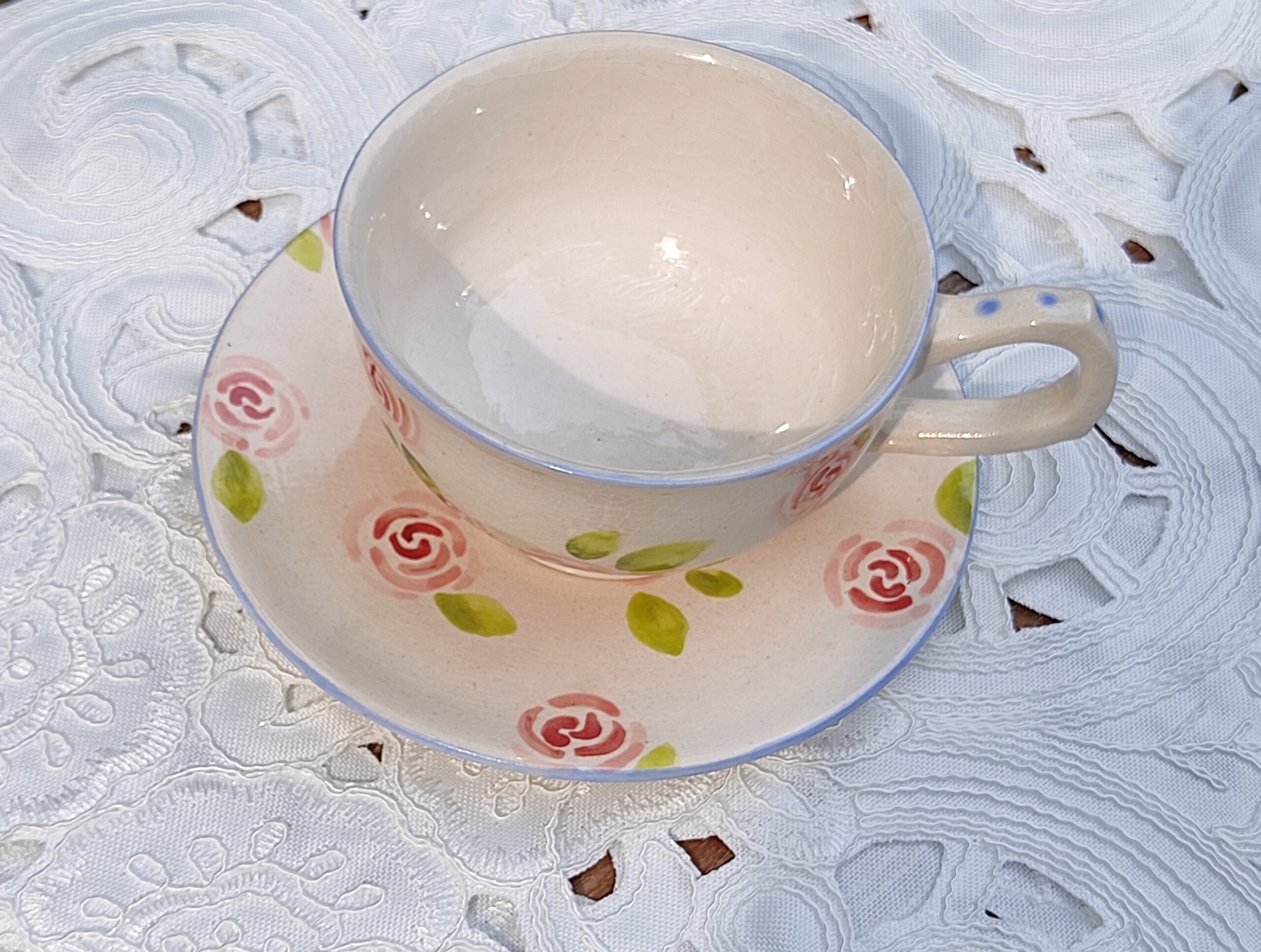 Rose cup saucer