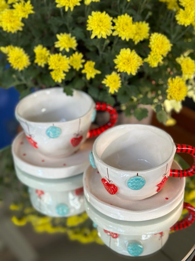 Christmas cup and saucer set