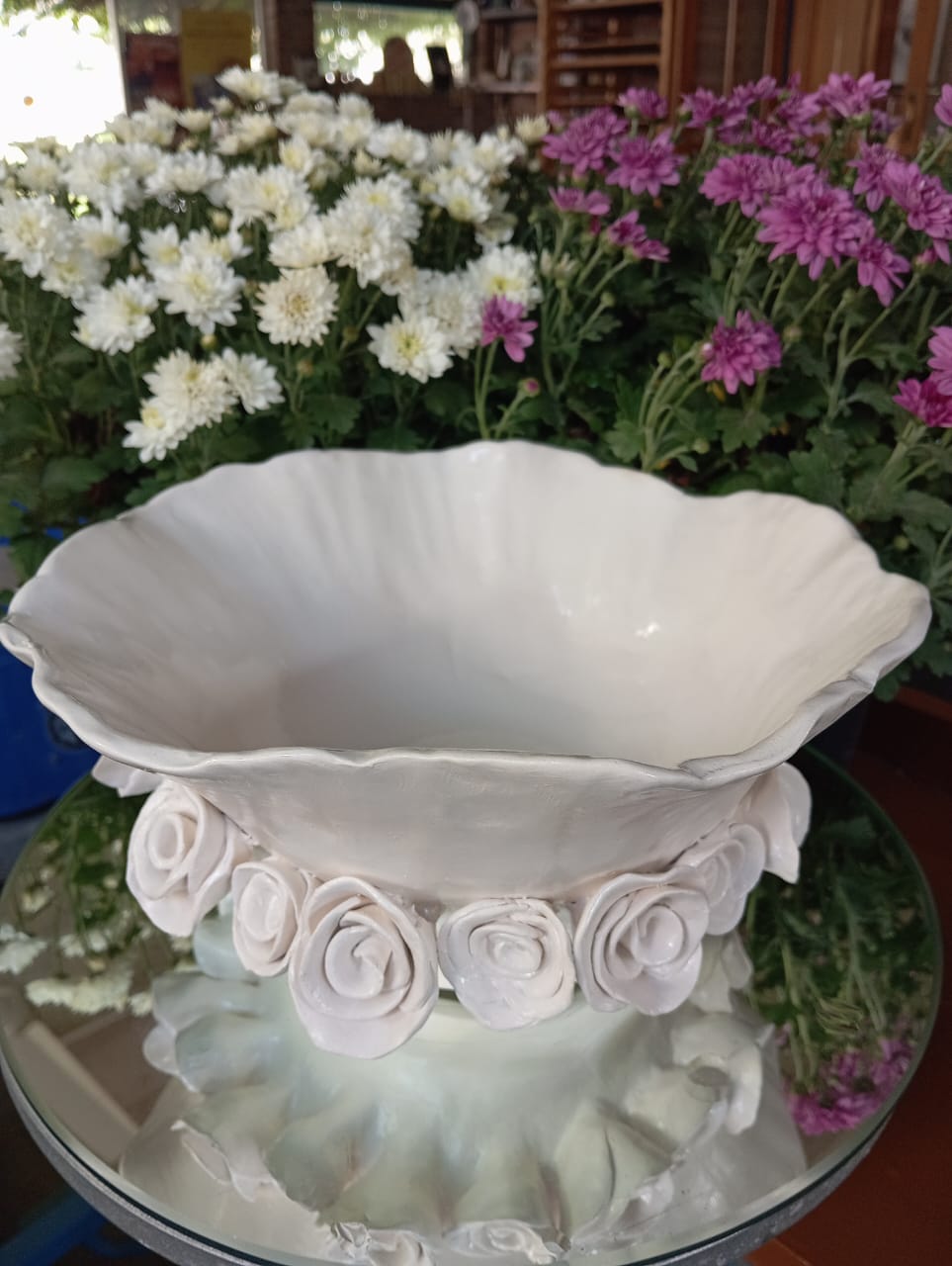 White rose bowl (big)