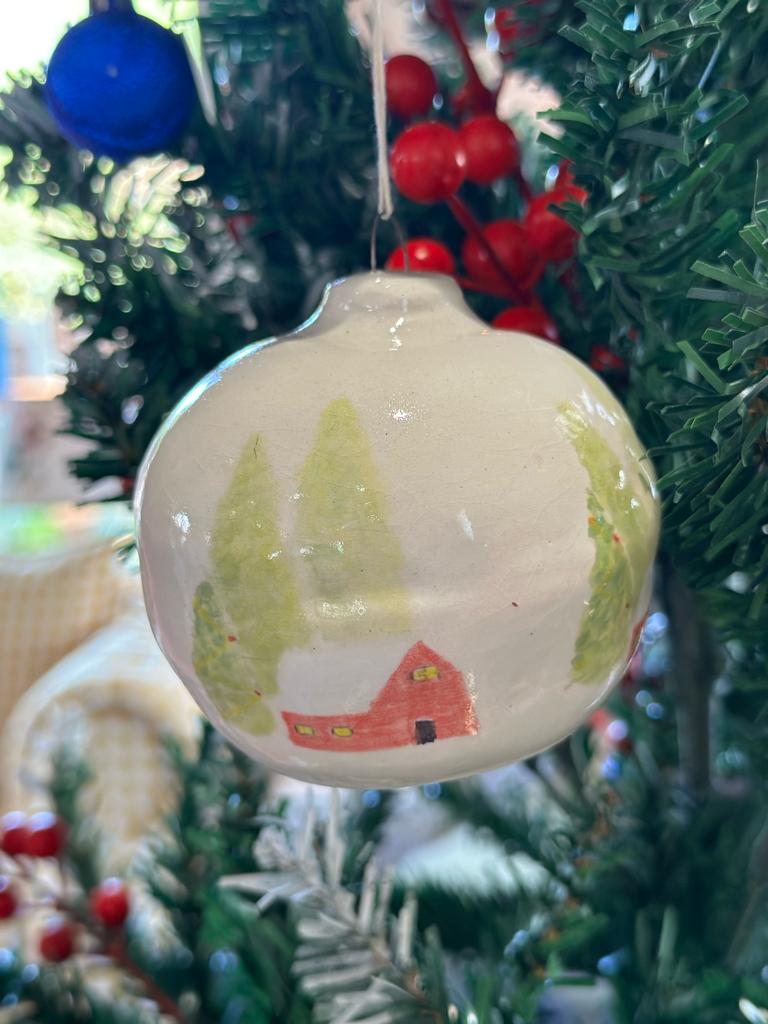 Ball hanging(tree and houses)