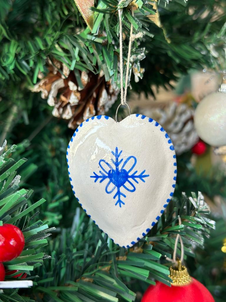 Blue heart hanging