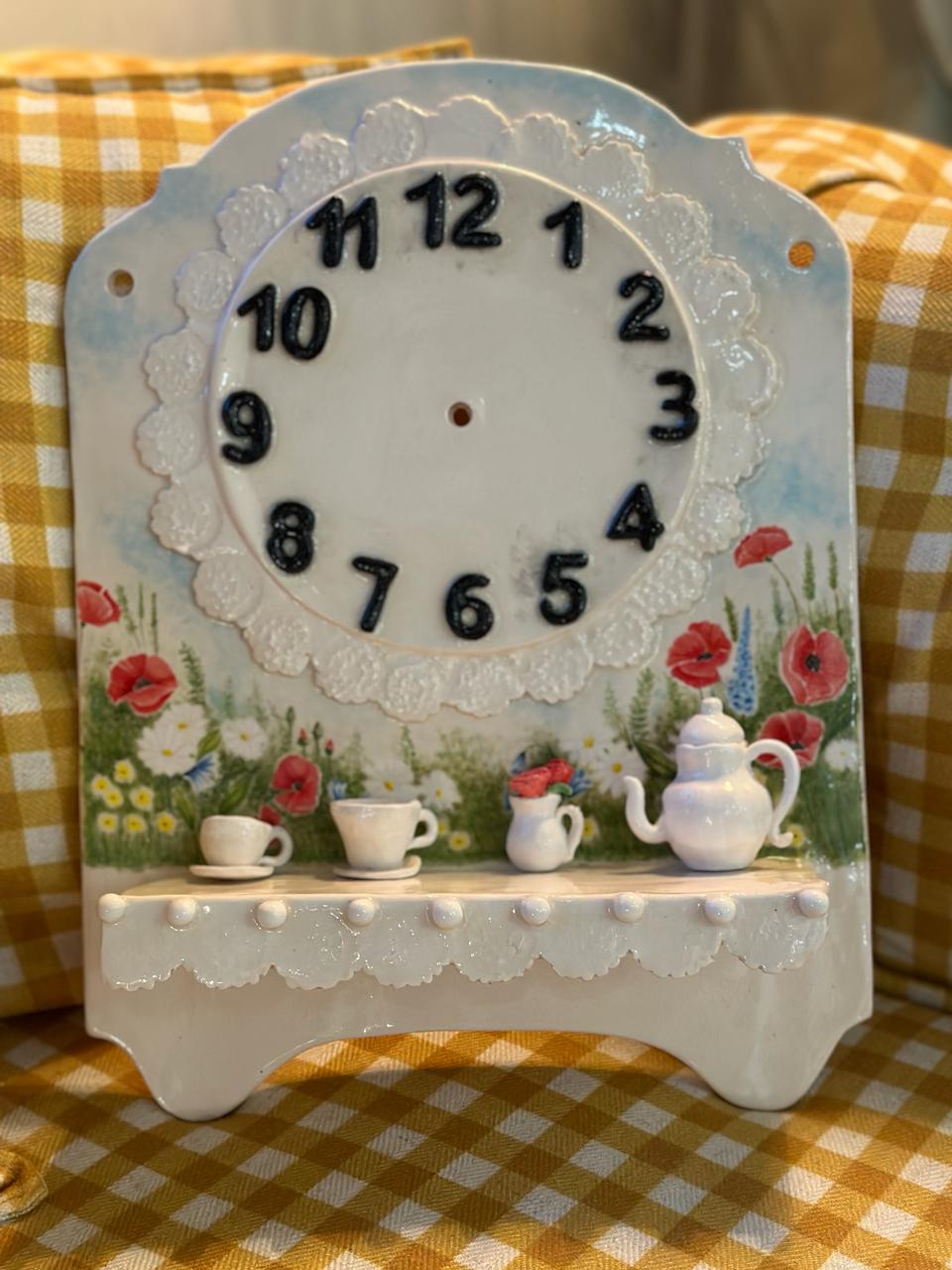 Clock(floral pattern)