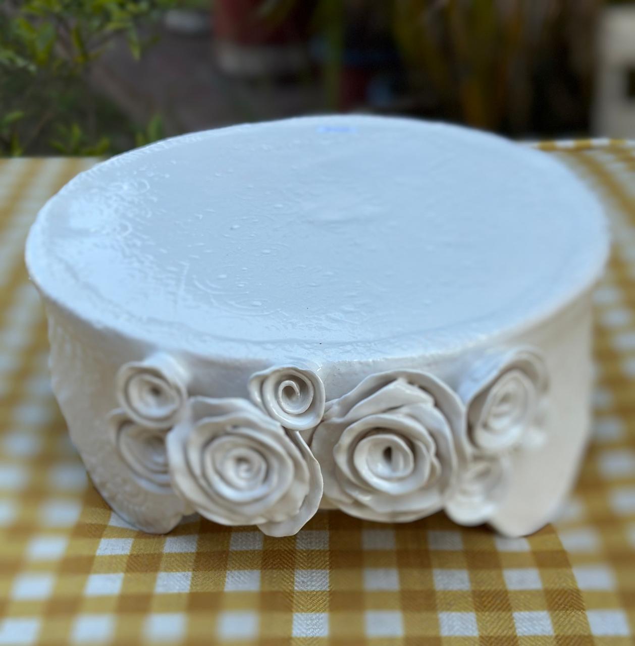 Cake stand rose 3d ( Medium )