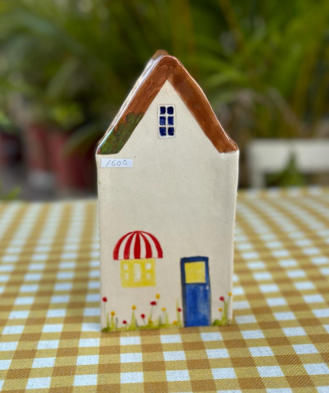 Blue & yellow door house