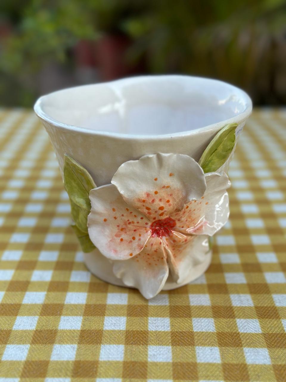 White poppy platter