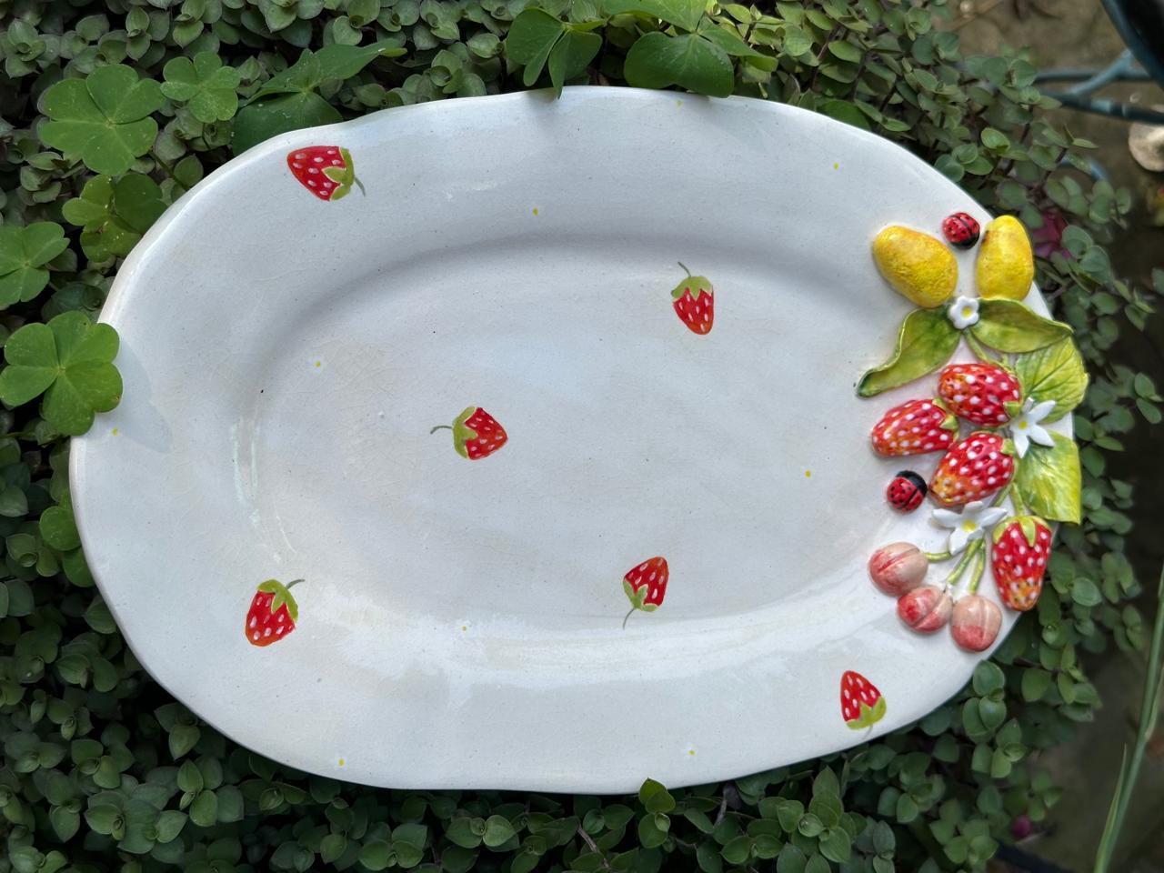 Oval platter (strawberry and lemon)