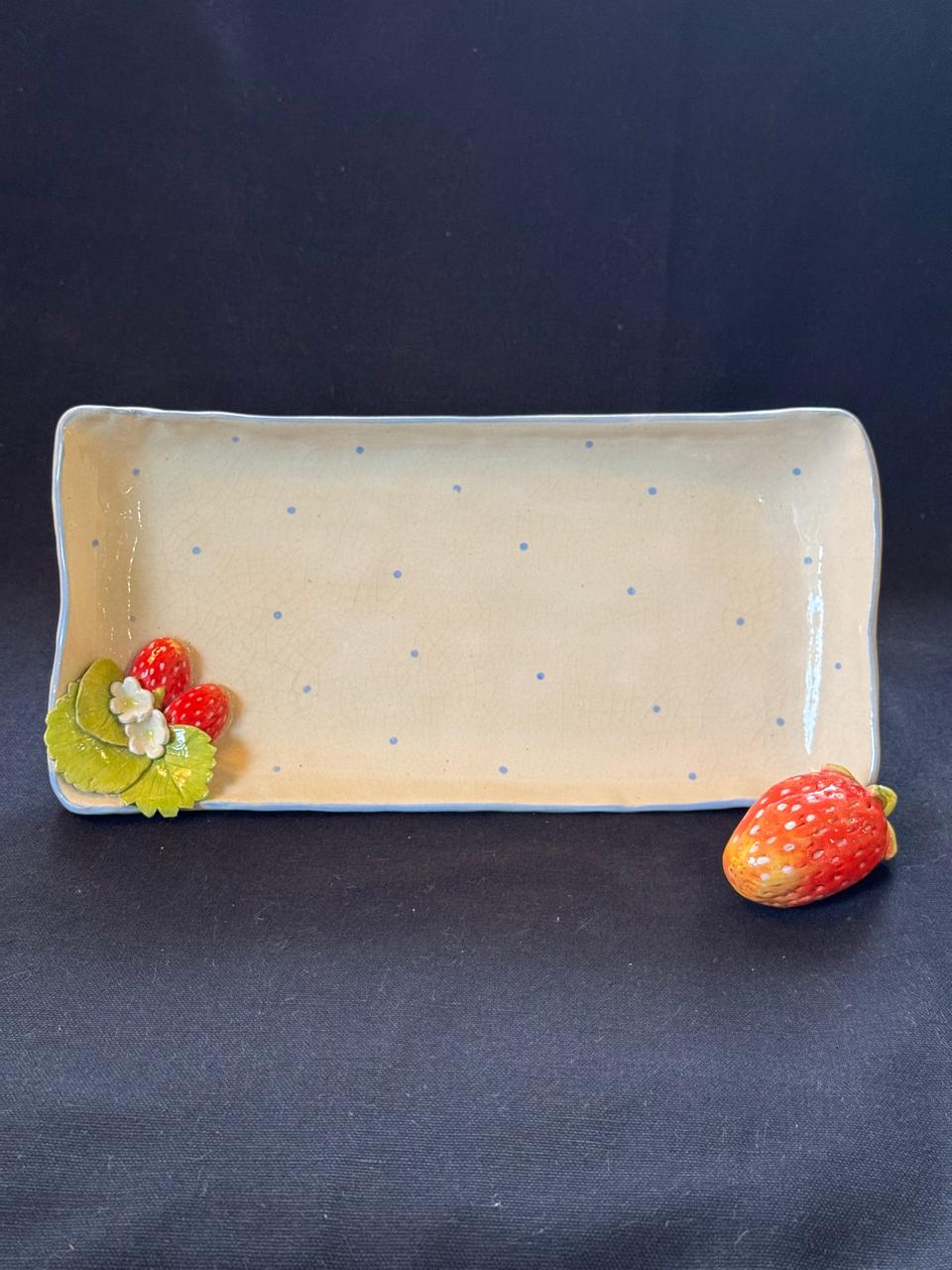 Rectangular strawberry serving Platter 🍓