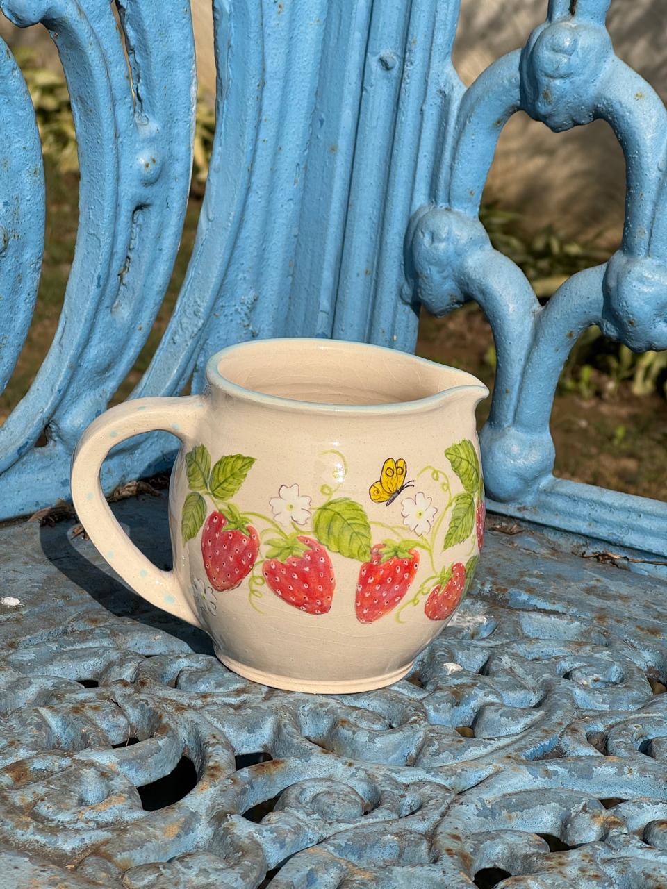 Strawberry milk jug