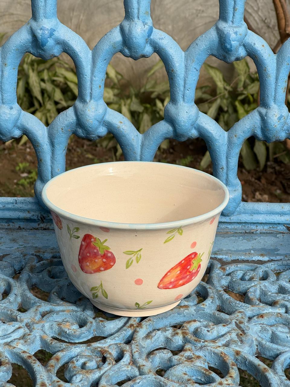 Strawberry soup bowl
