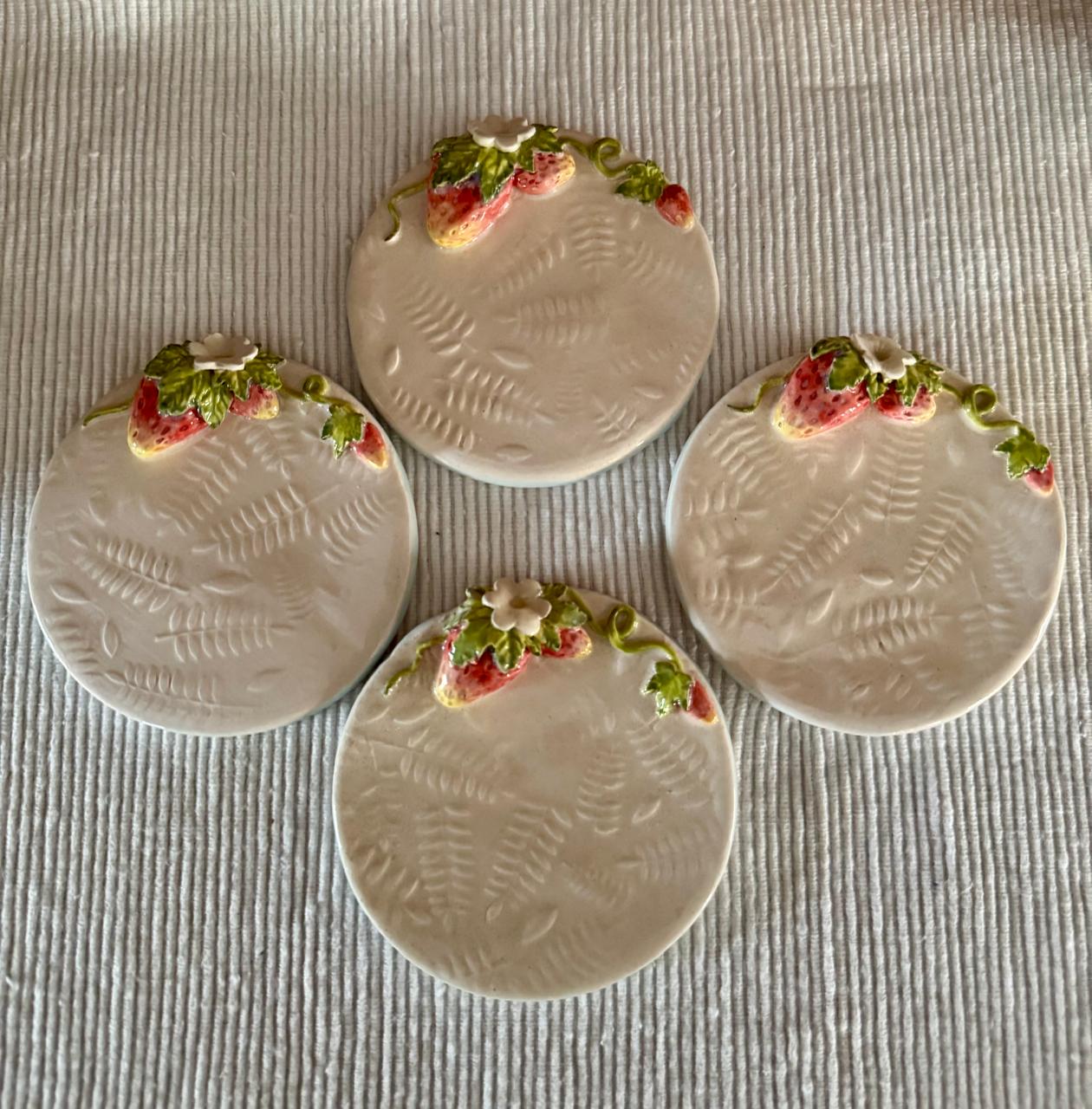 Strawberry coasters