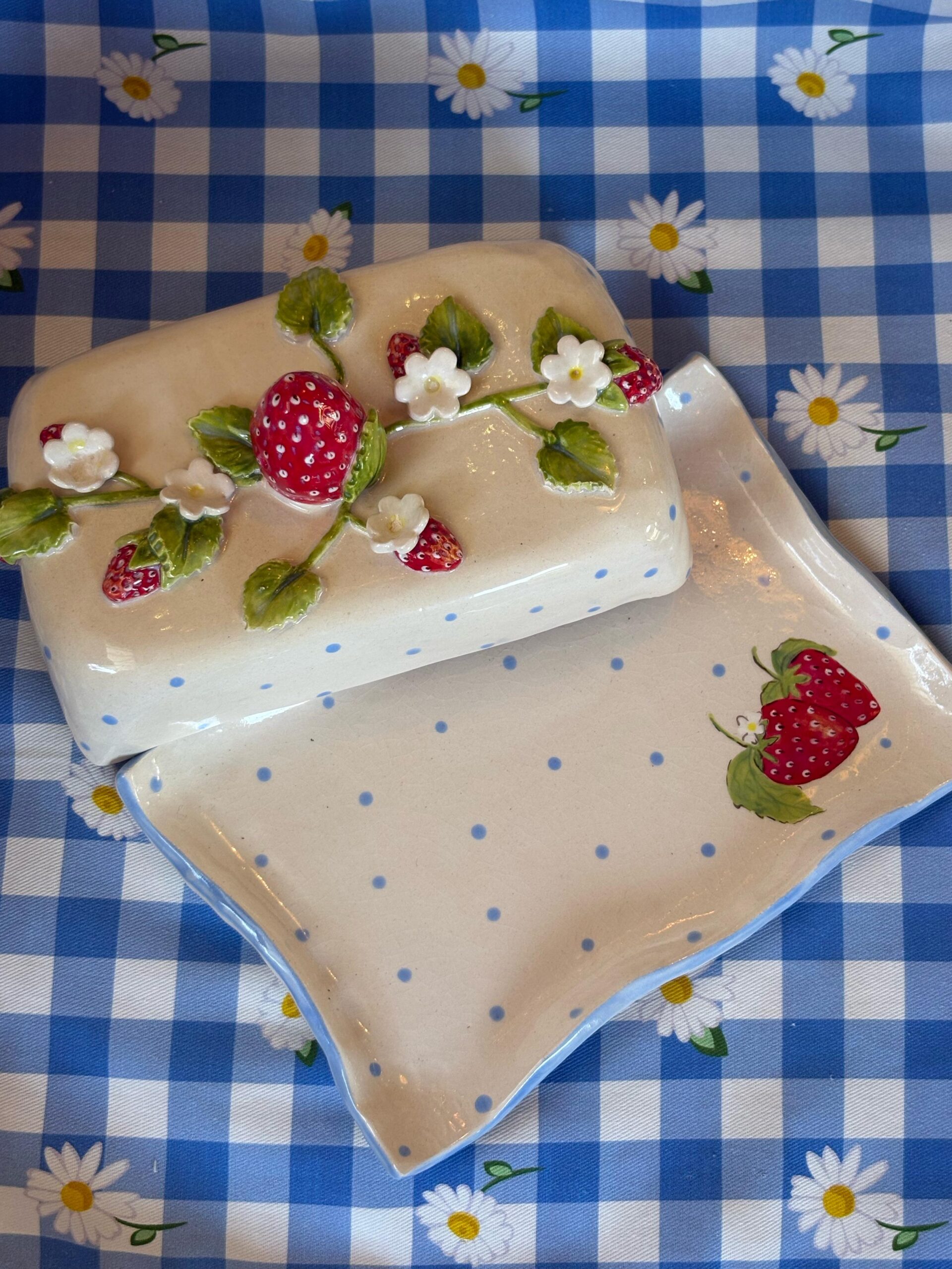 Strawberry butterdish