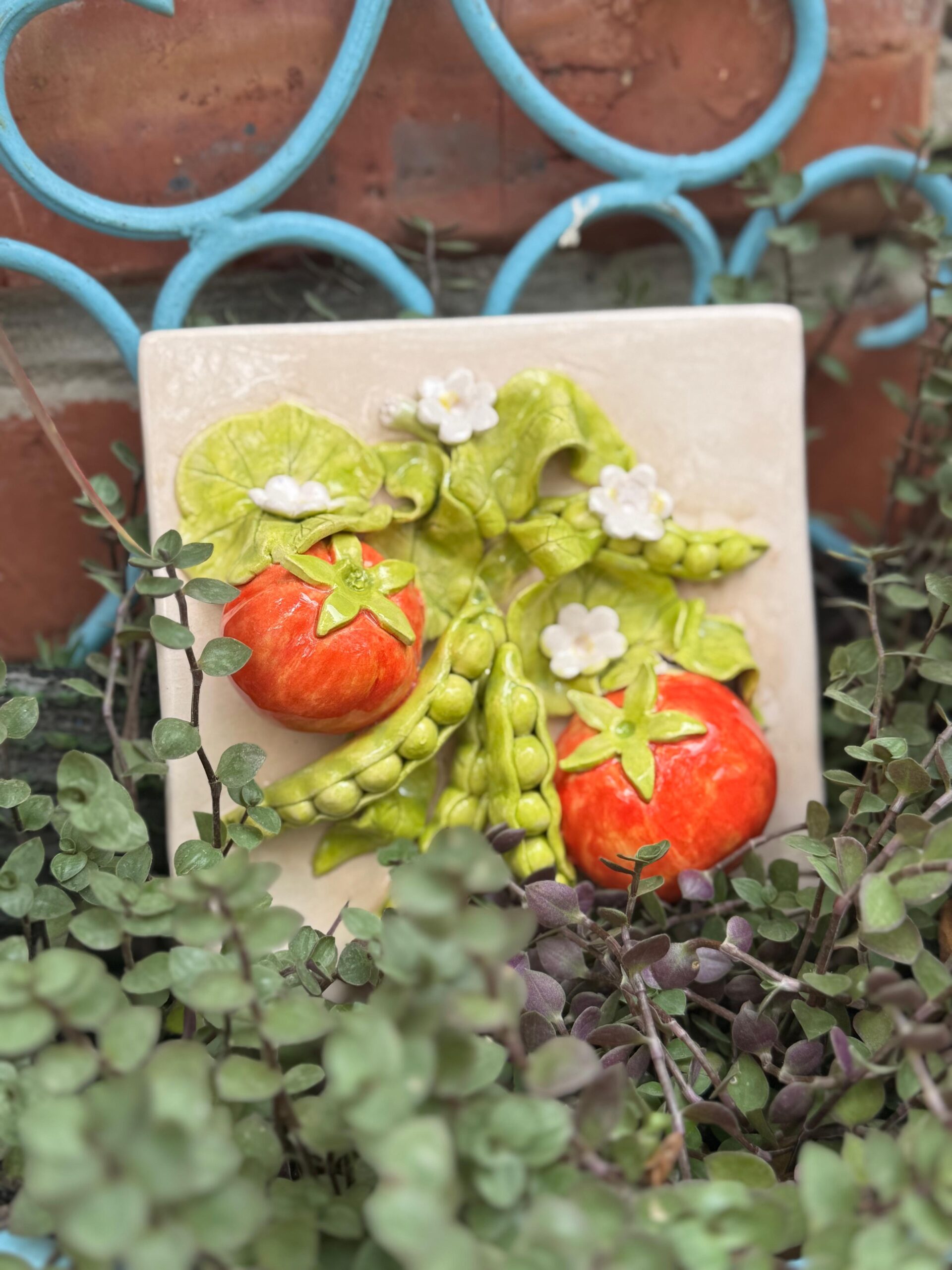 Peas and Tomato tile  🍅