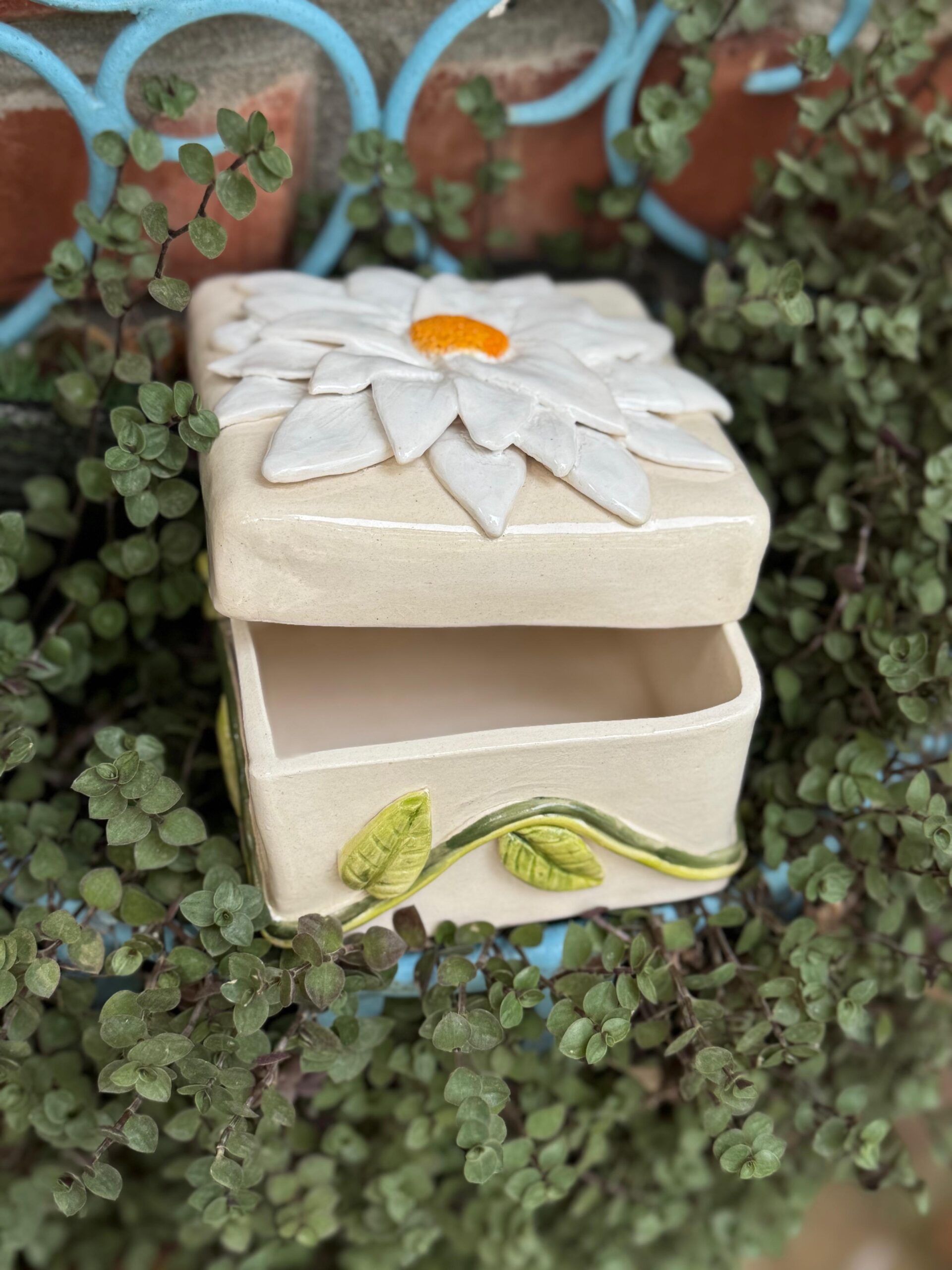 Daisy box with lid🌿