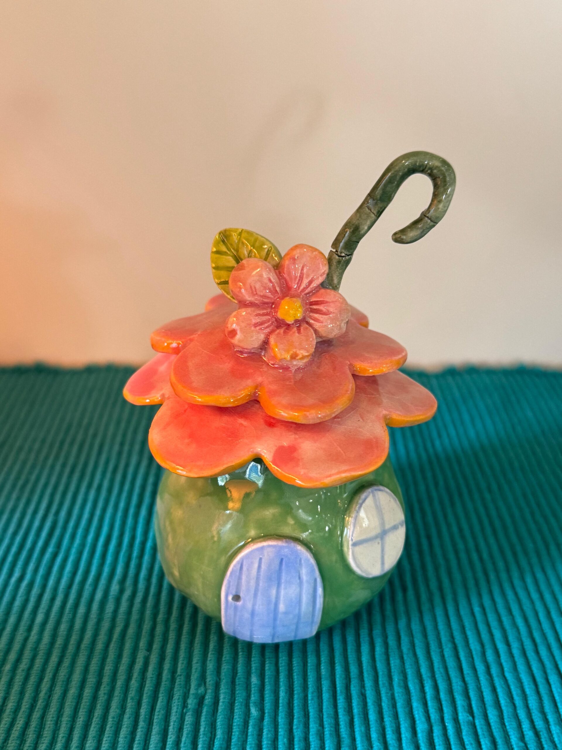 Green and Orange flower house