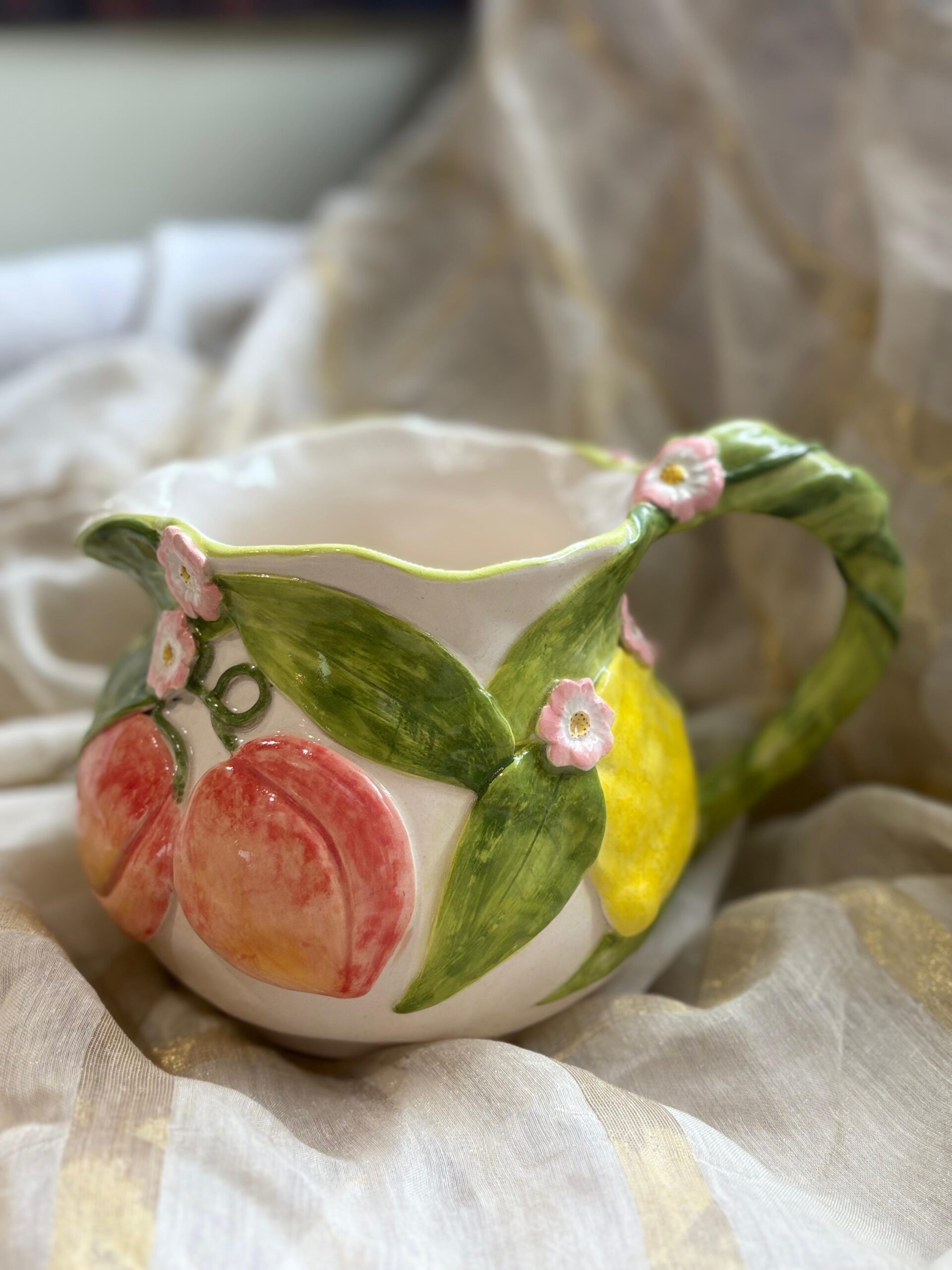 Peaches🍑 and lemon jug