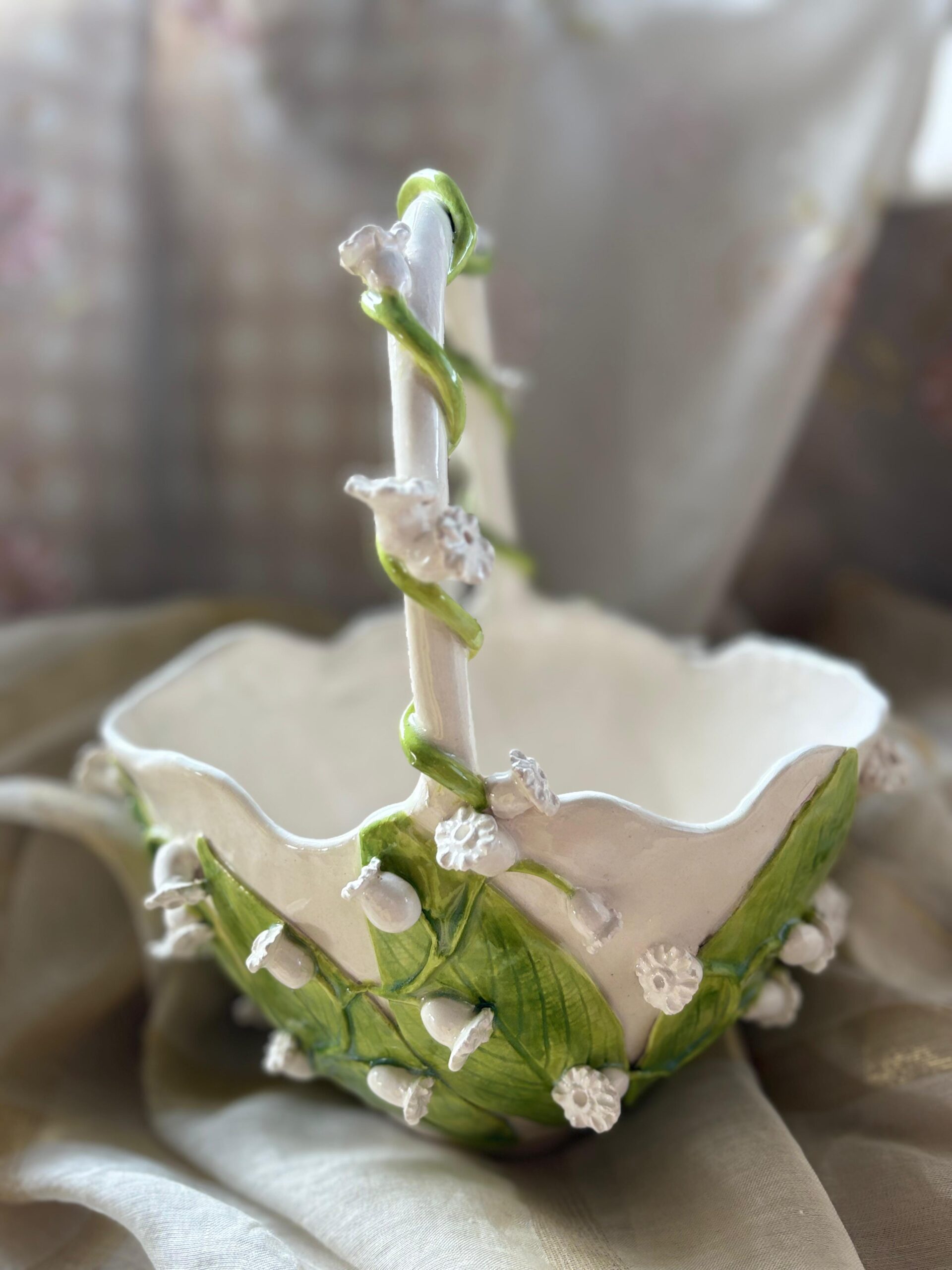 Beautiful lily of the valley Basket