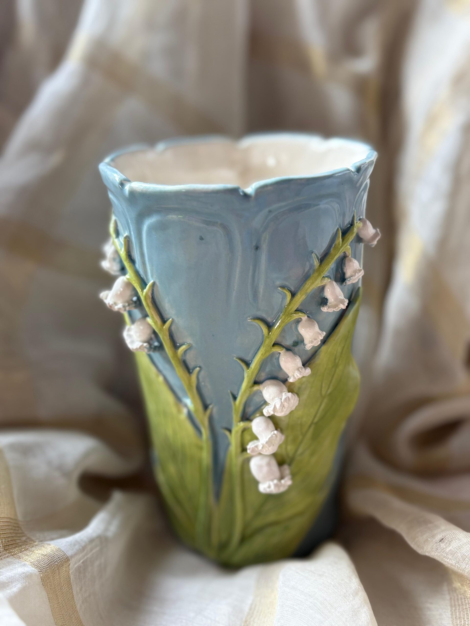 Blue vase Lily of the valley