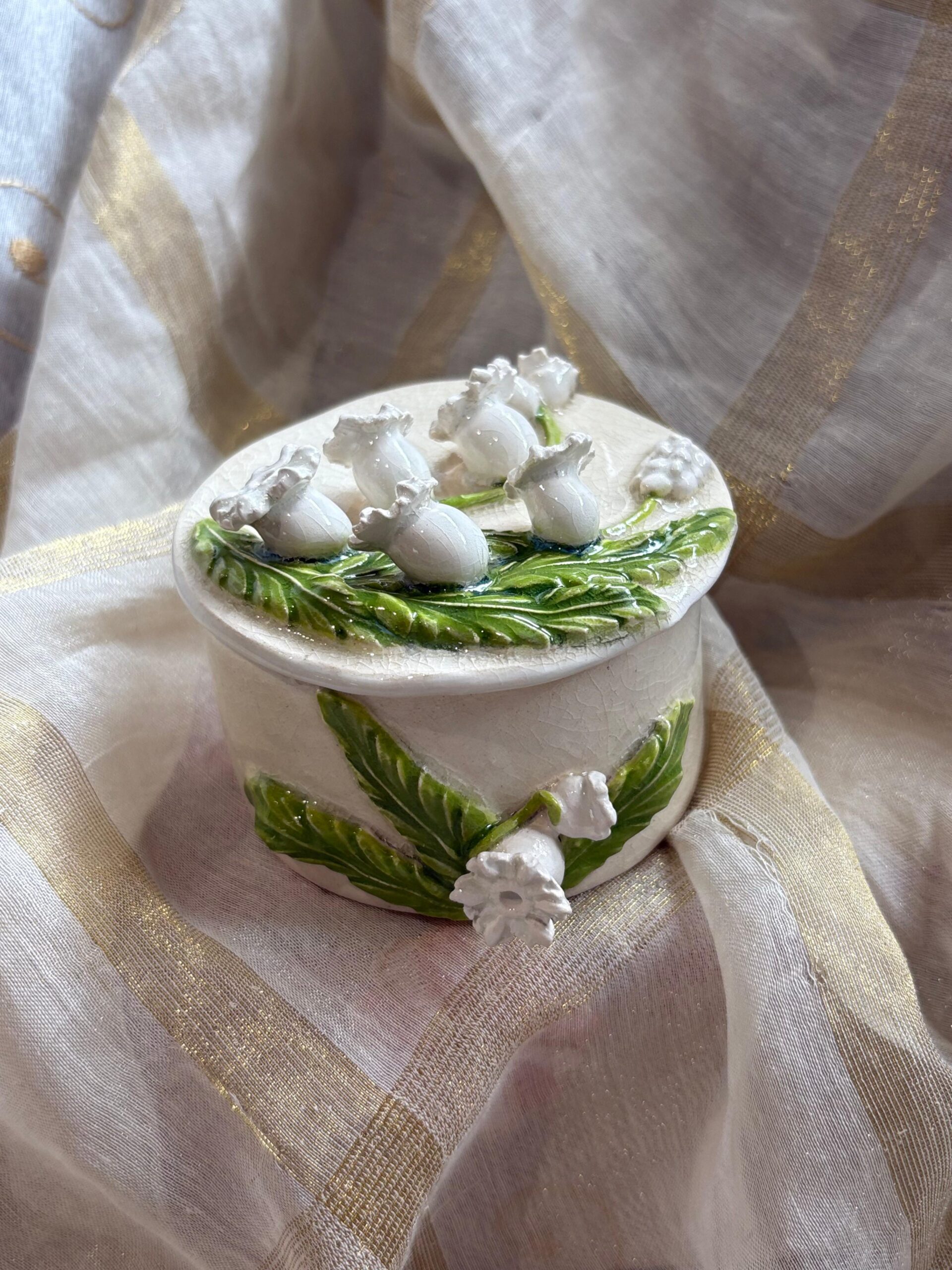 Lily of the valley trinket box