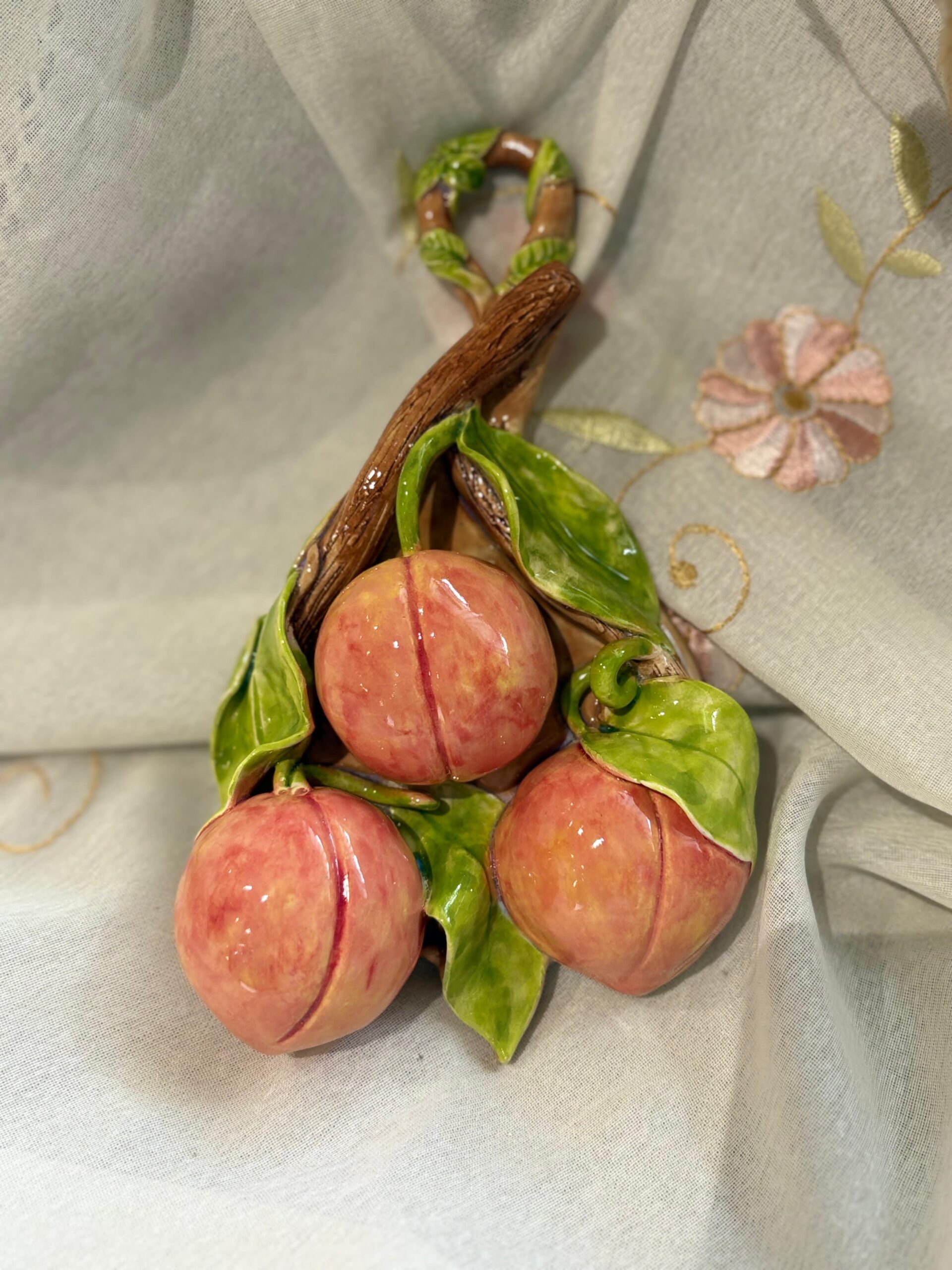 3D peaches hanging