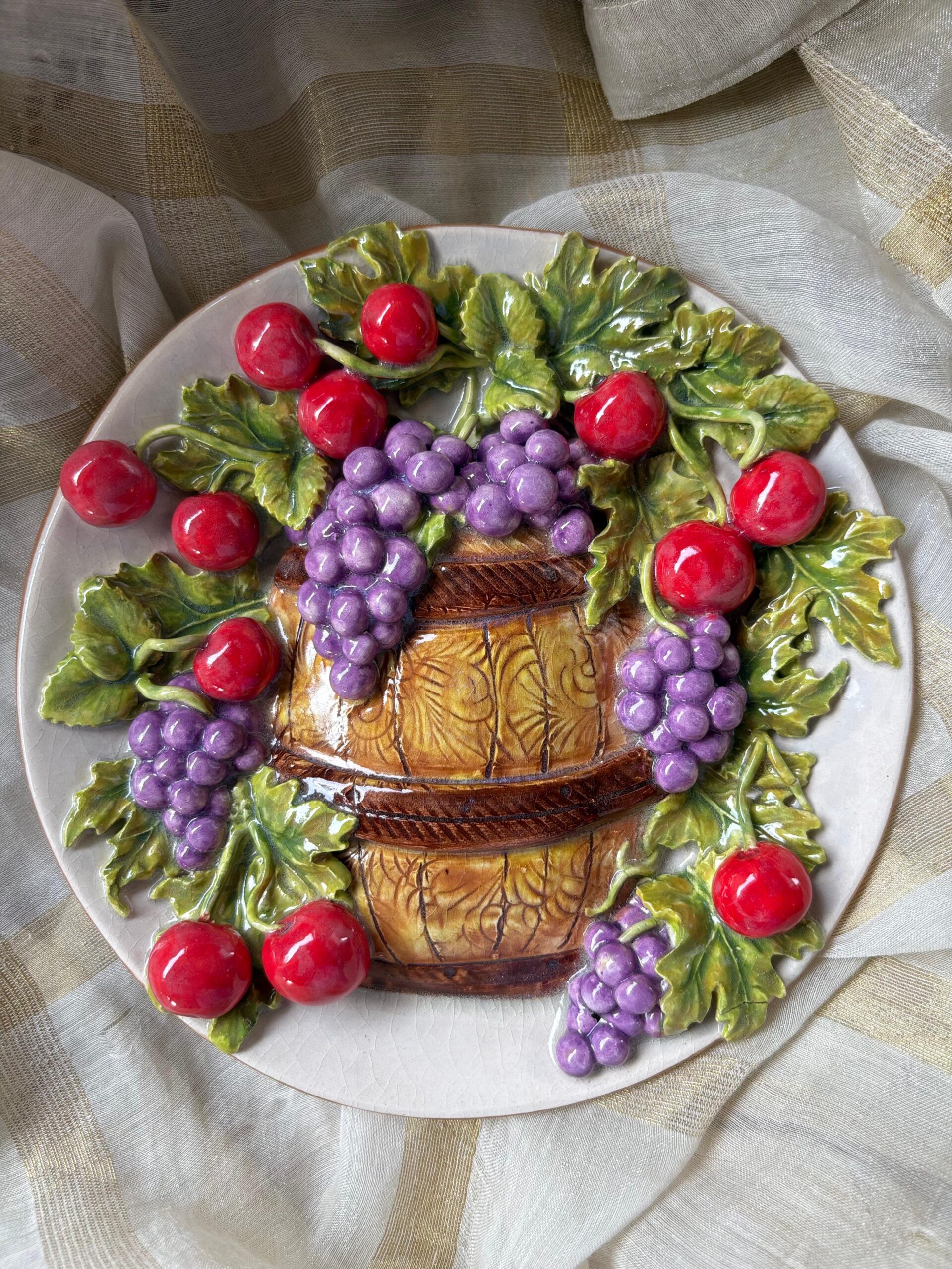 3D cherry🍒 and grapes🍇 plate