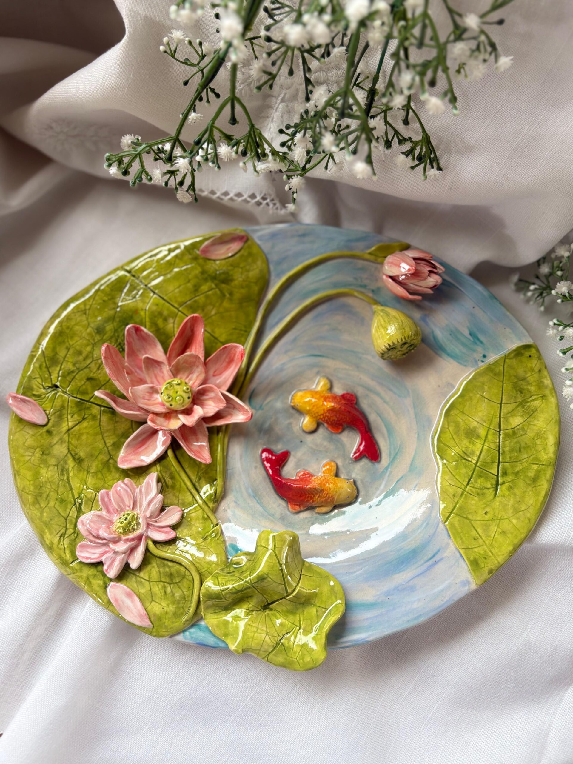 Beautiful Lotus wall plate