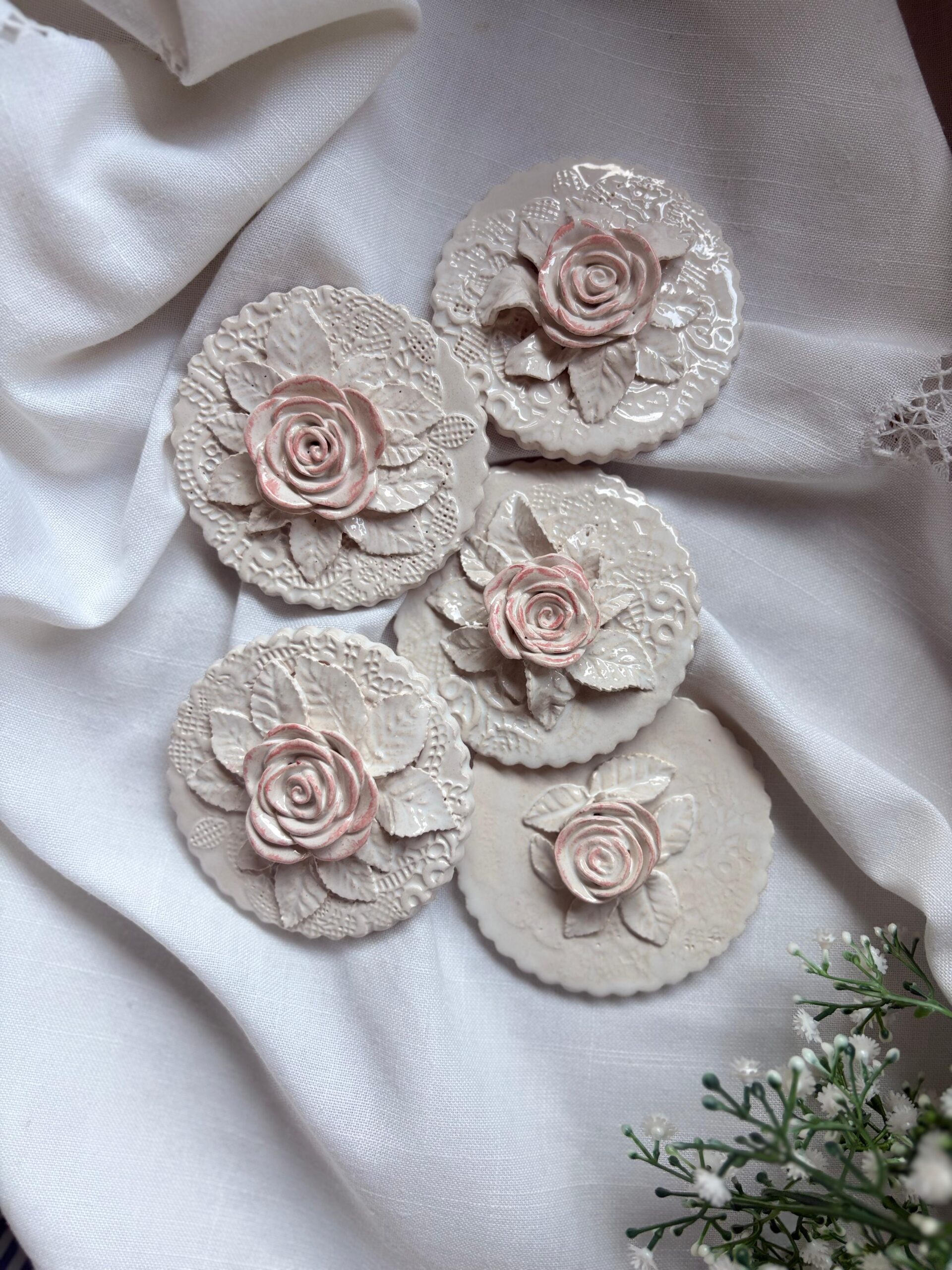 3D rose coasters