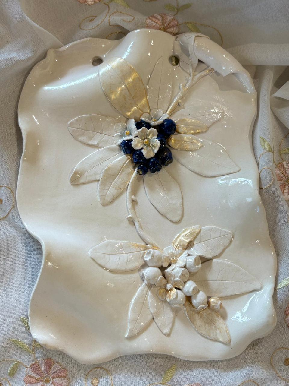 Royal Ivory Blossom Wall Hanging