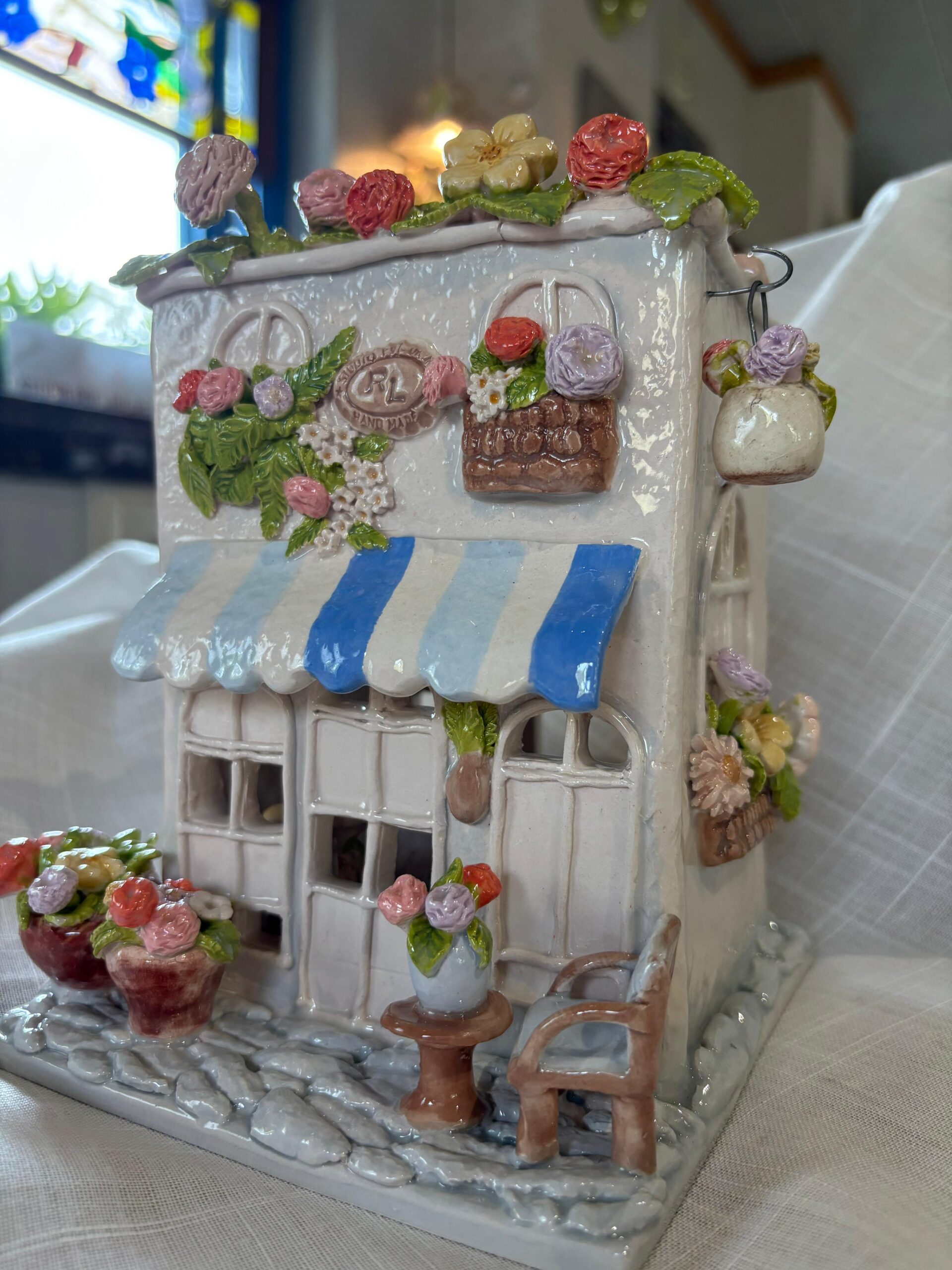 White flower house