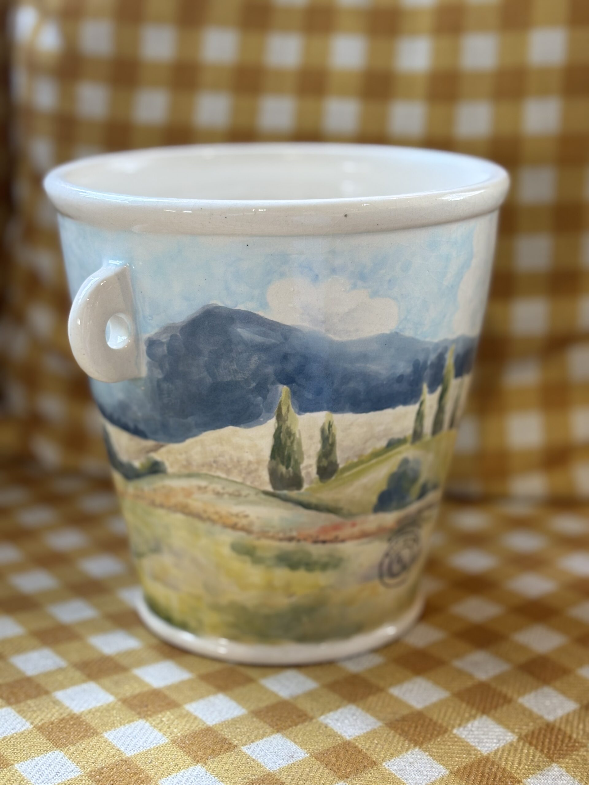 Hand painted beautiful ice bucket