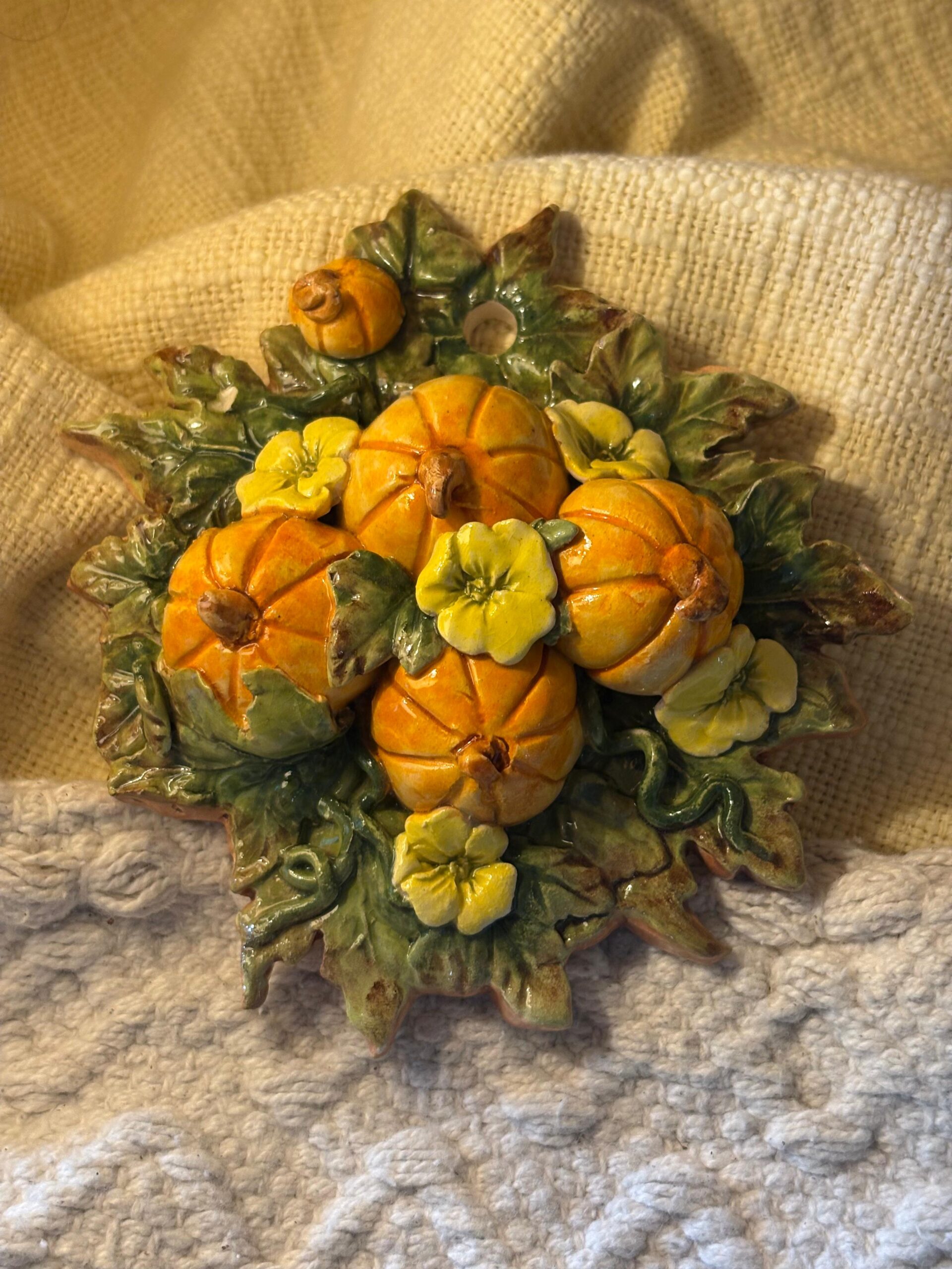 3D pumpkins hanging