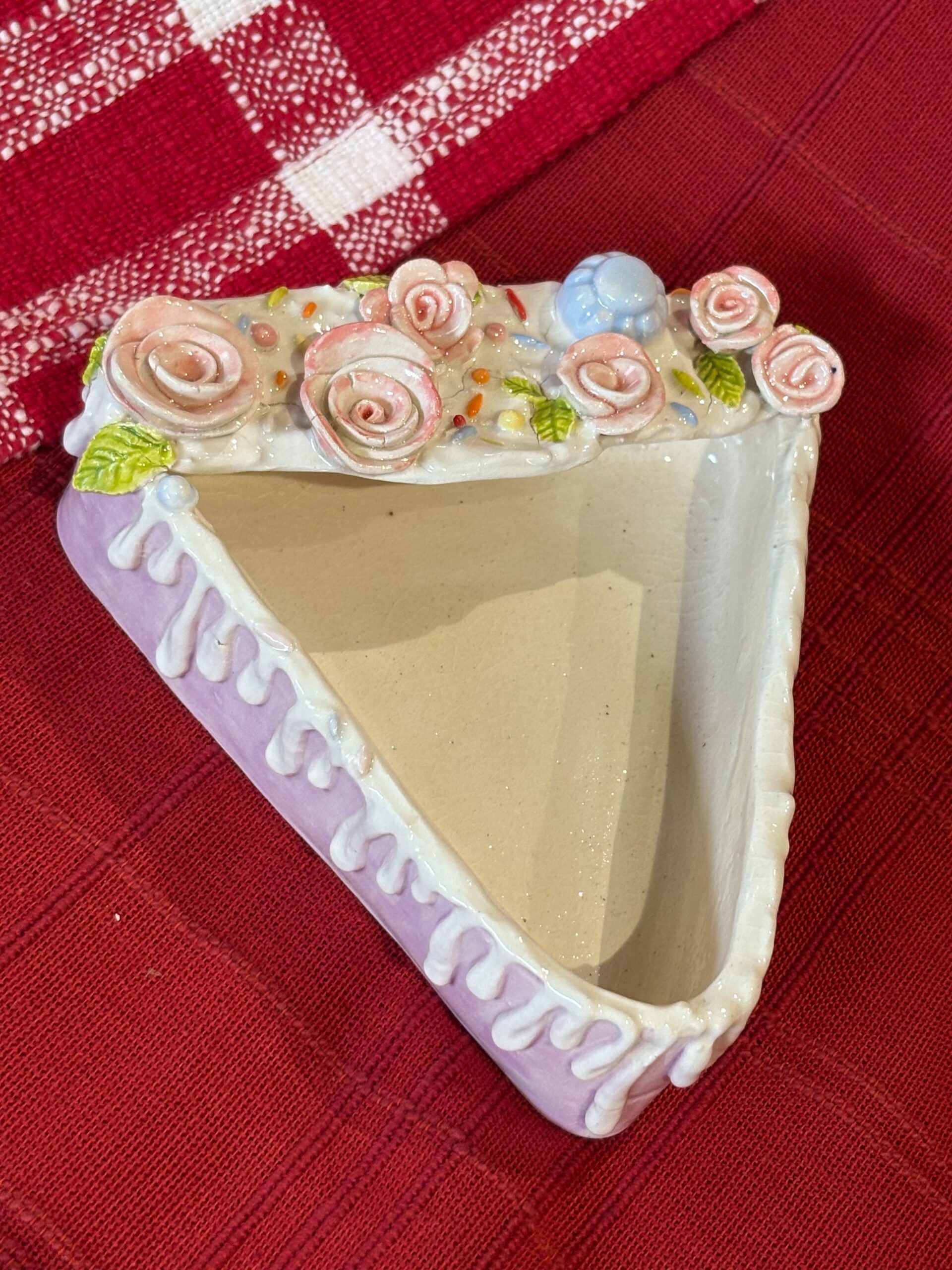 Rose cske slice🍰 tray
