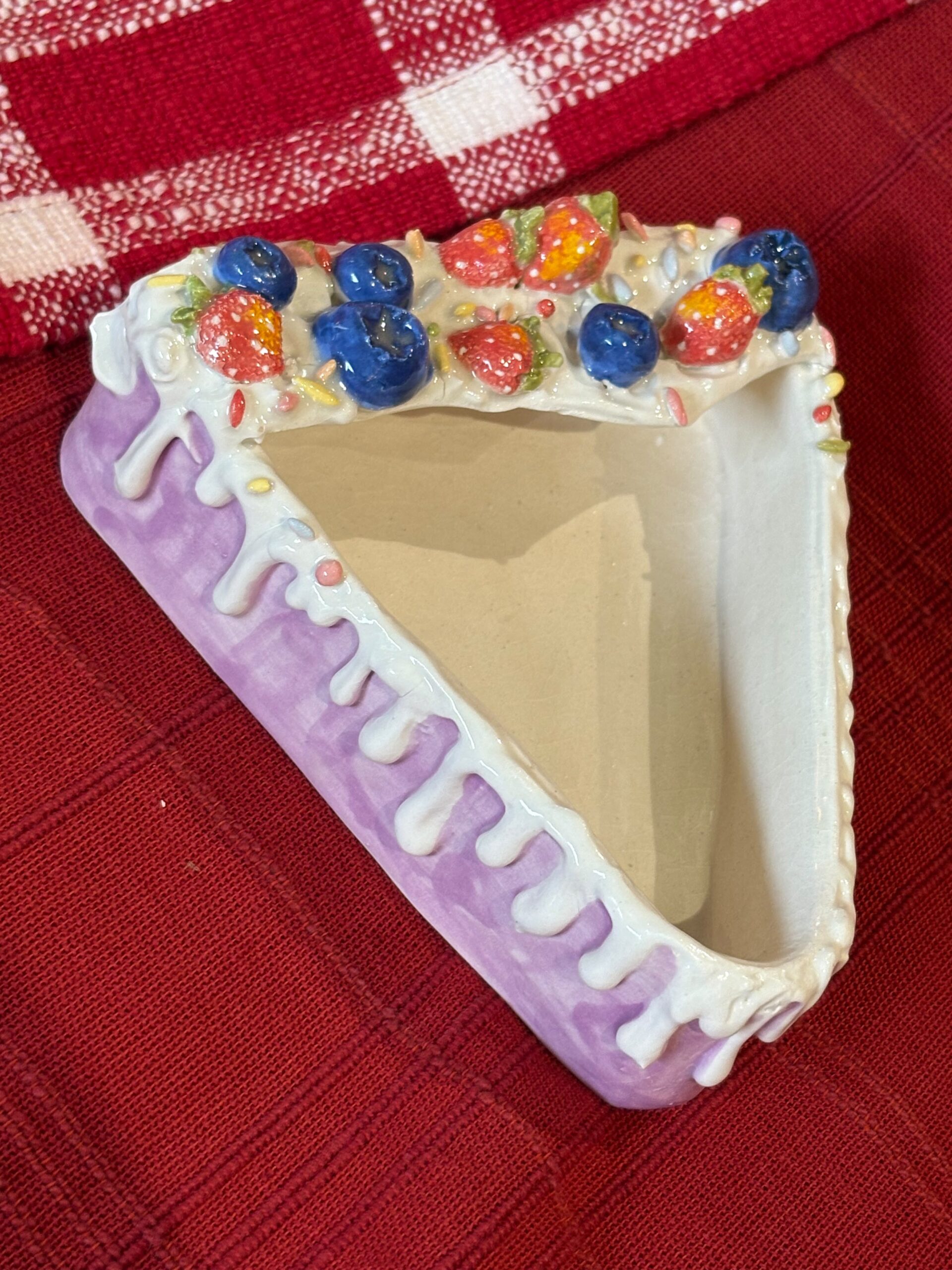 Cake slice trinket dish