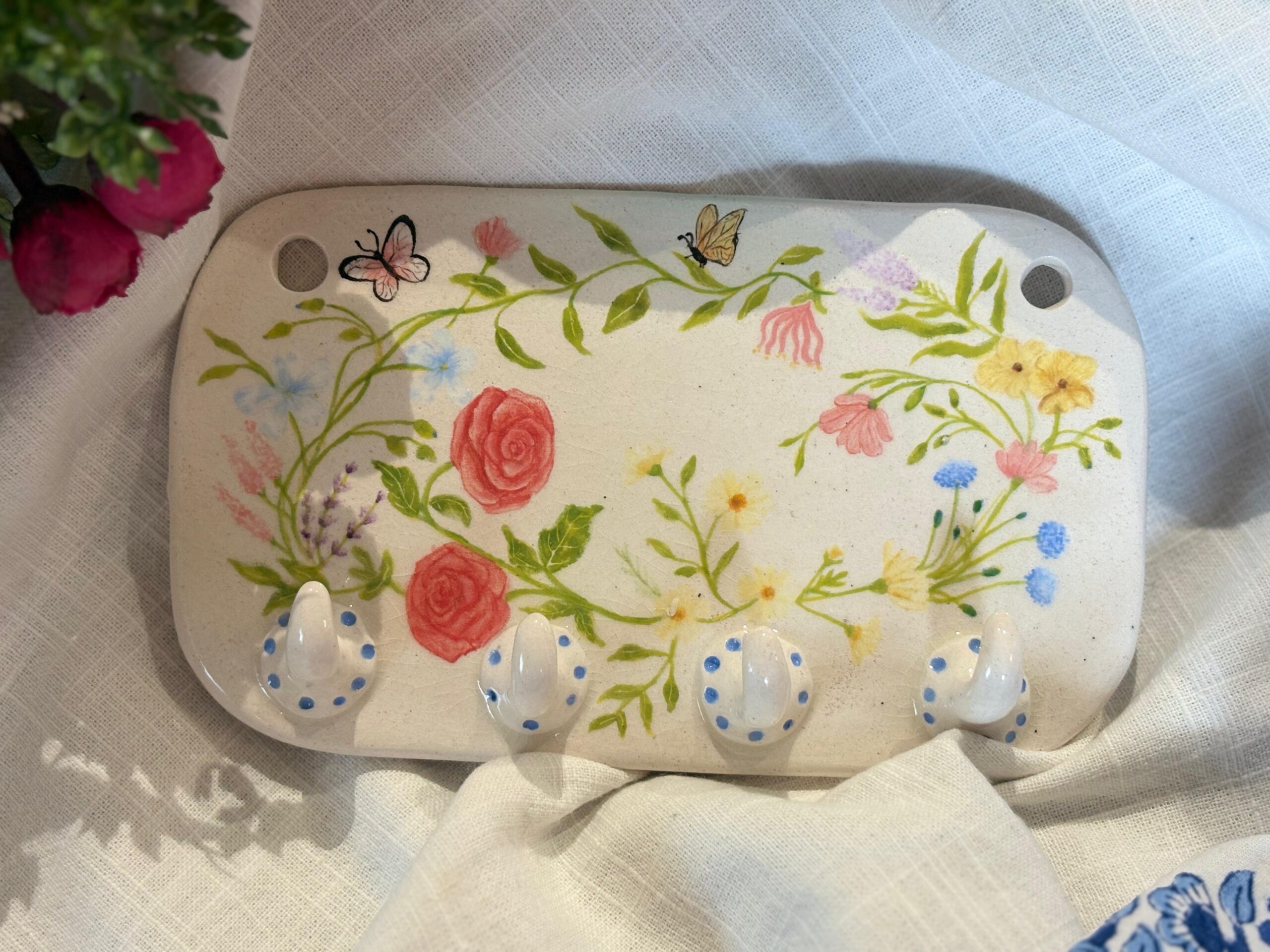Beautiful hand painted key holder