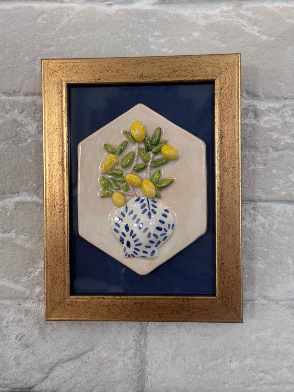 3D Ceramic Lemon Wall Art